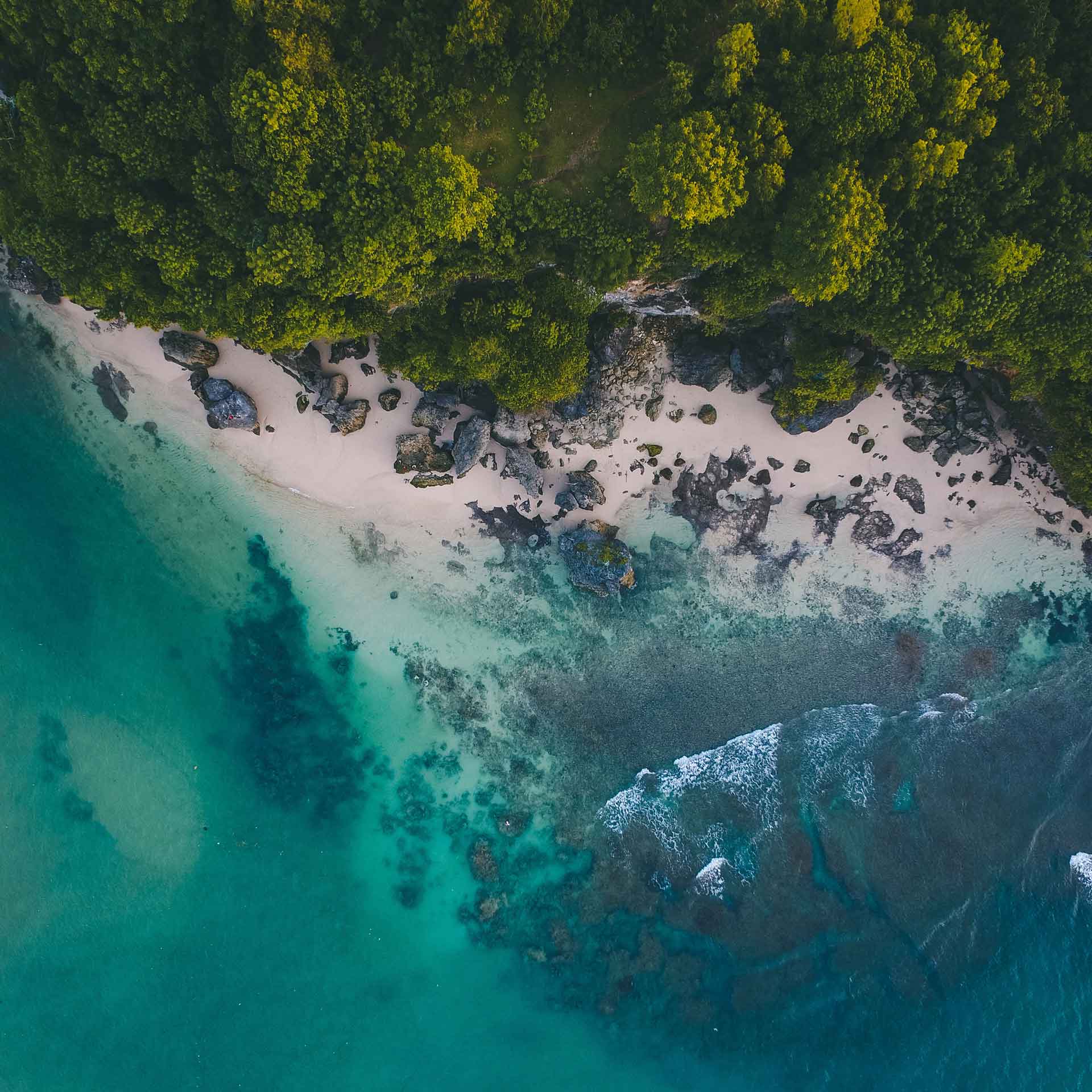 海滩和清澈的海水壁纸