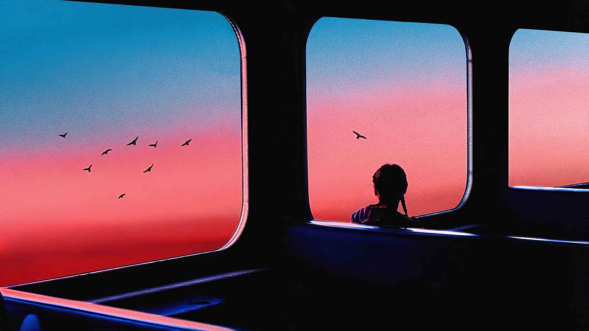 巴士旅途风景