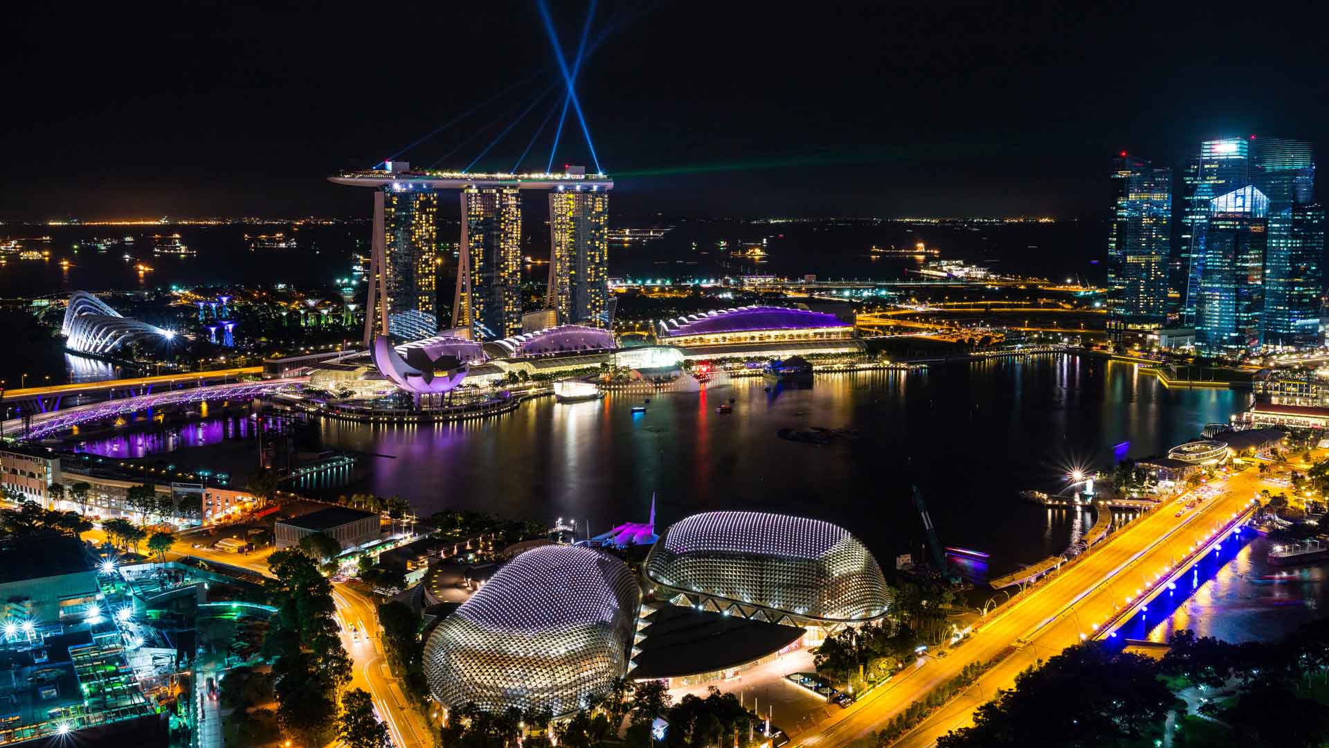 新加坡的夜景