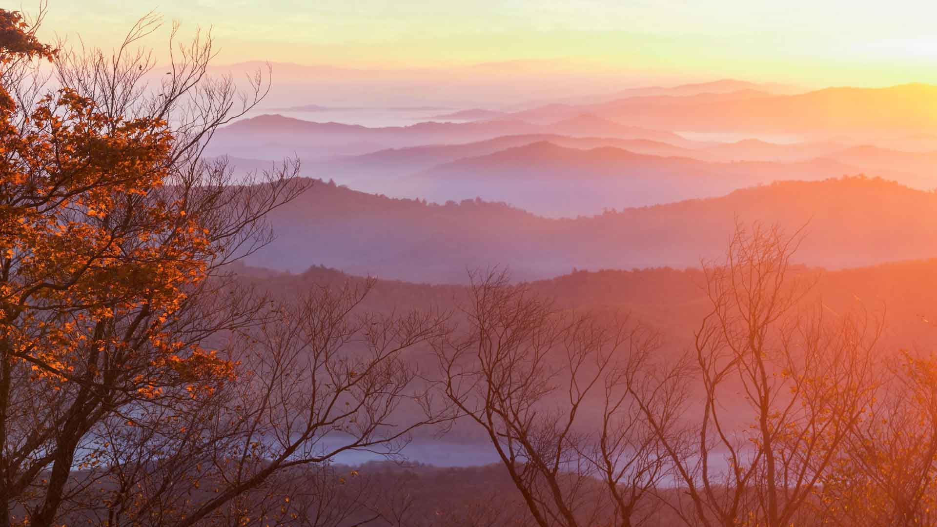 山顶的日出