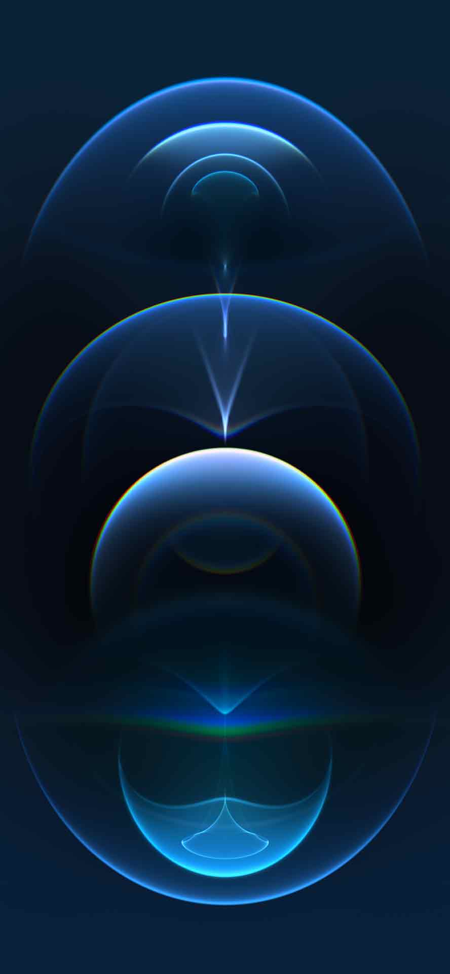 浅色模式下的蓝色 iPhone 12 Pro 壁纸