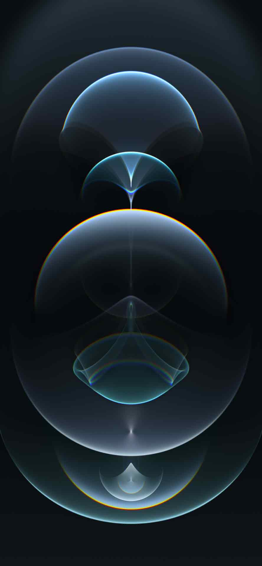 光模式下的银色 iPhone 12 Pro 壁纸