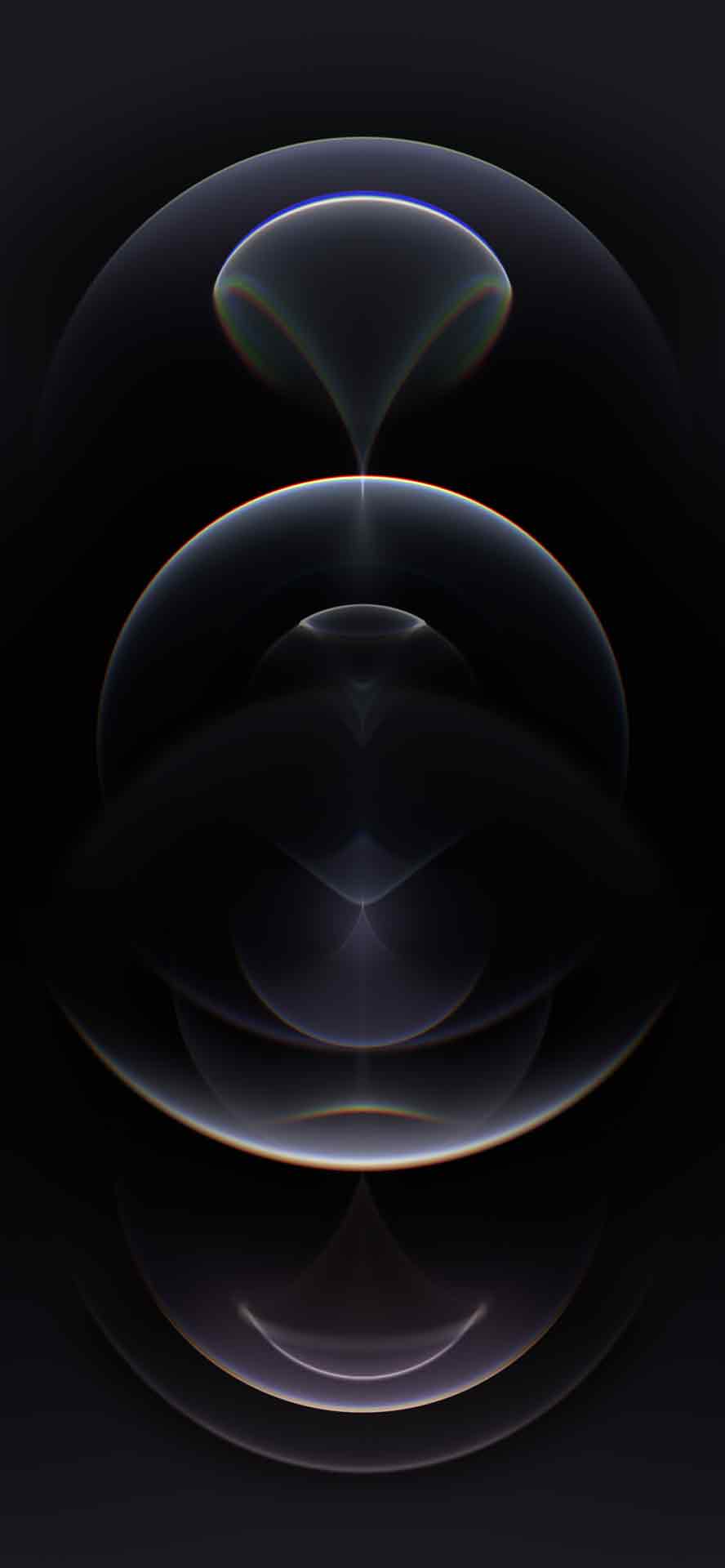 暗模式的石墨 iPhone 12 Pro 壁纸