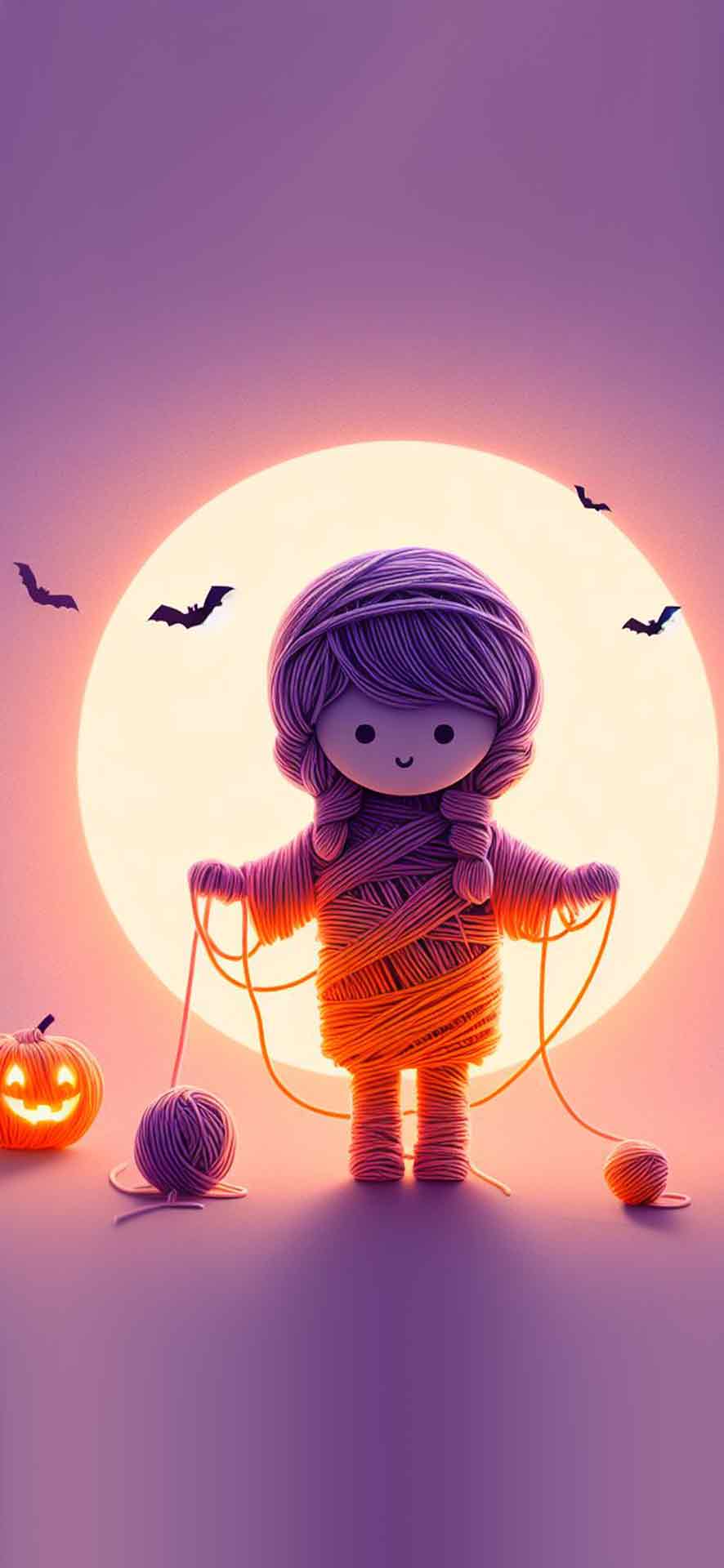 棉花女婴，万圣节壁纸 09