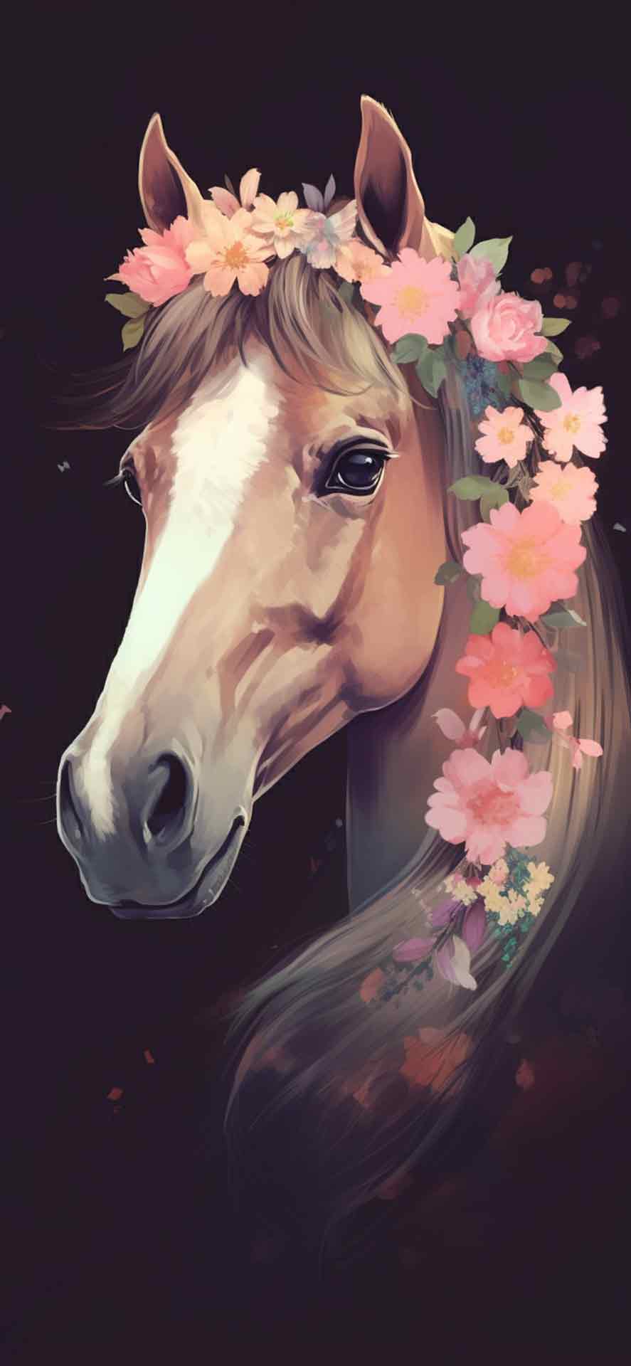 马与花黑暗壁纸