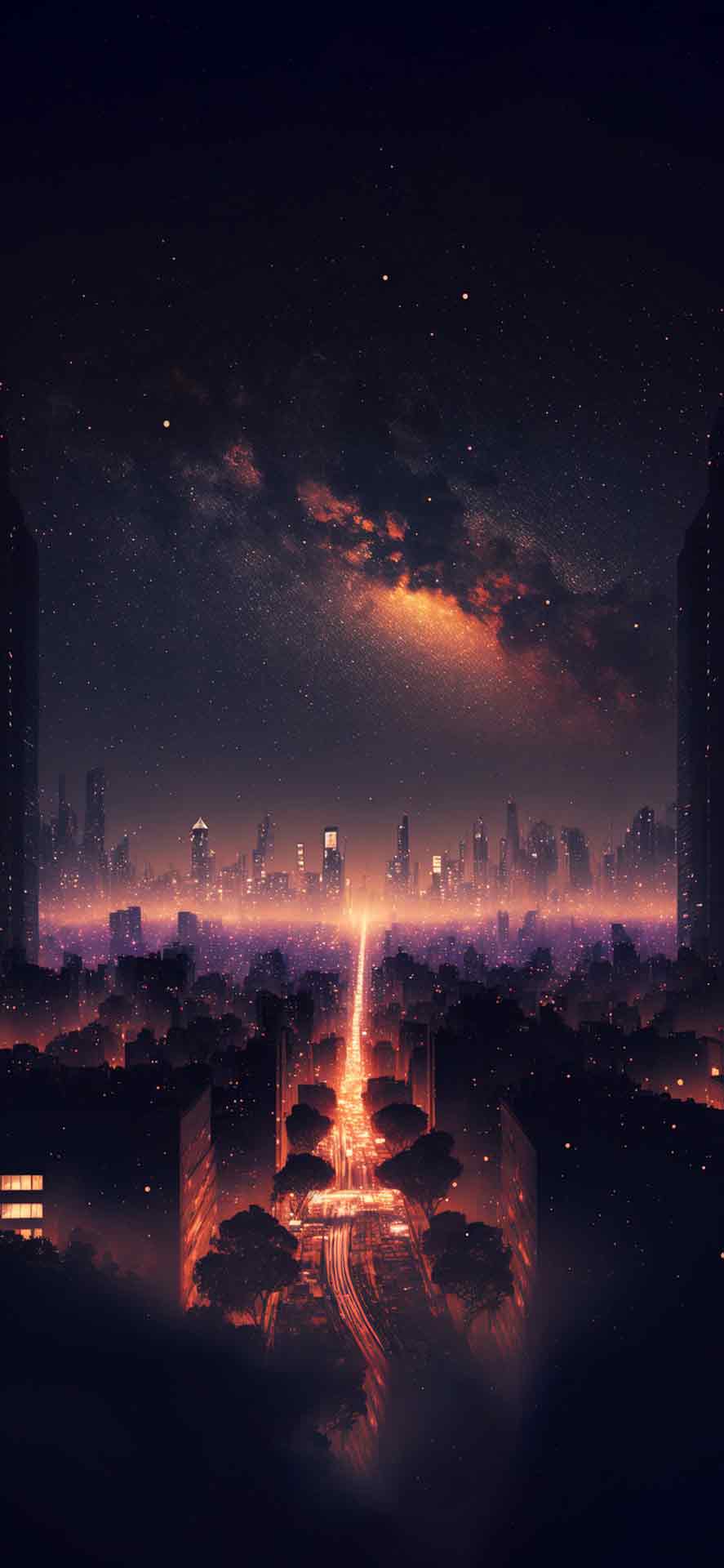 夜晚的城市美学壁纸