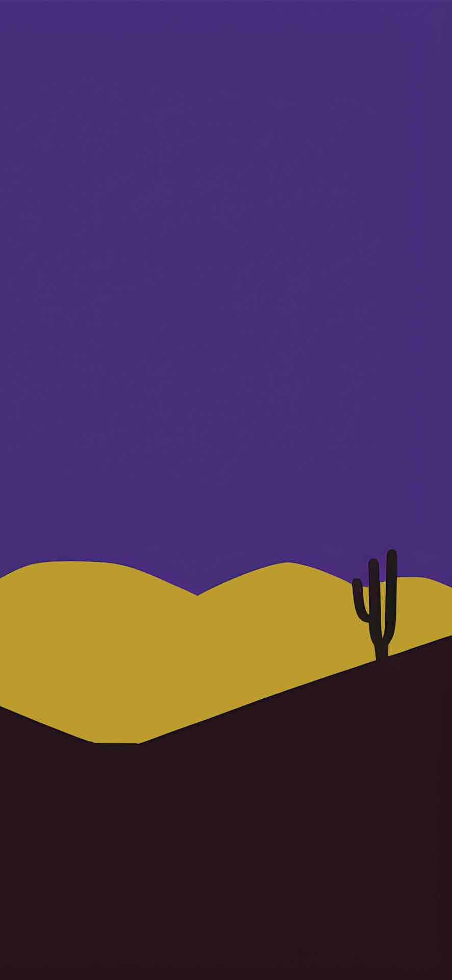 极简抽象仙人掌壁纸 04