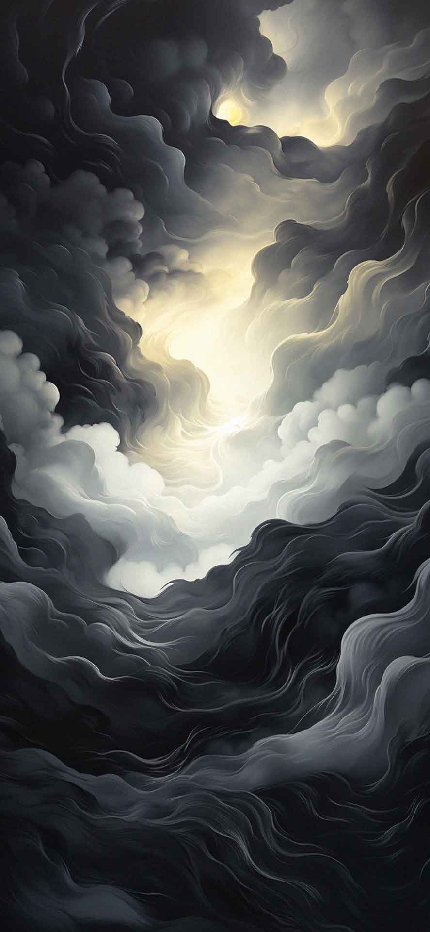 深灰色云彩图案壁纸