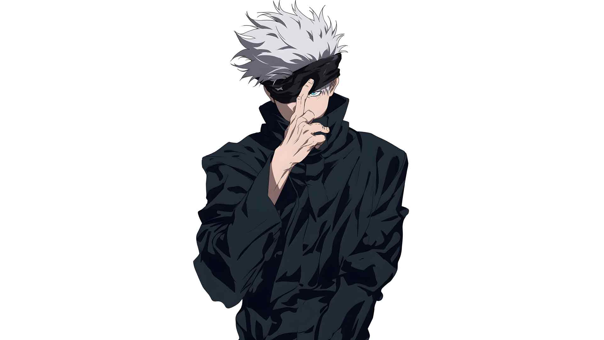 柔术回转五条悟白色桌面壁纸