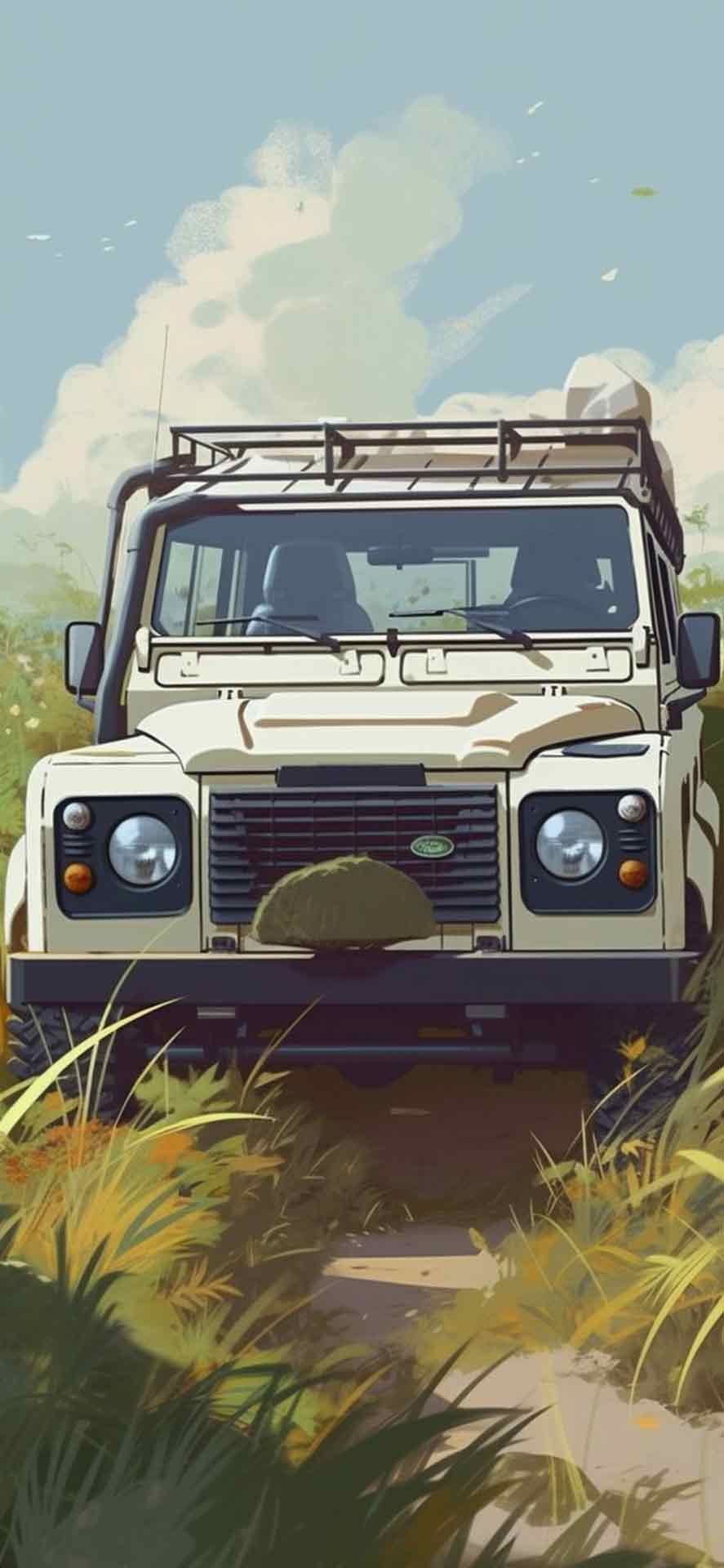 路虎卫士与自然壁纸