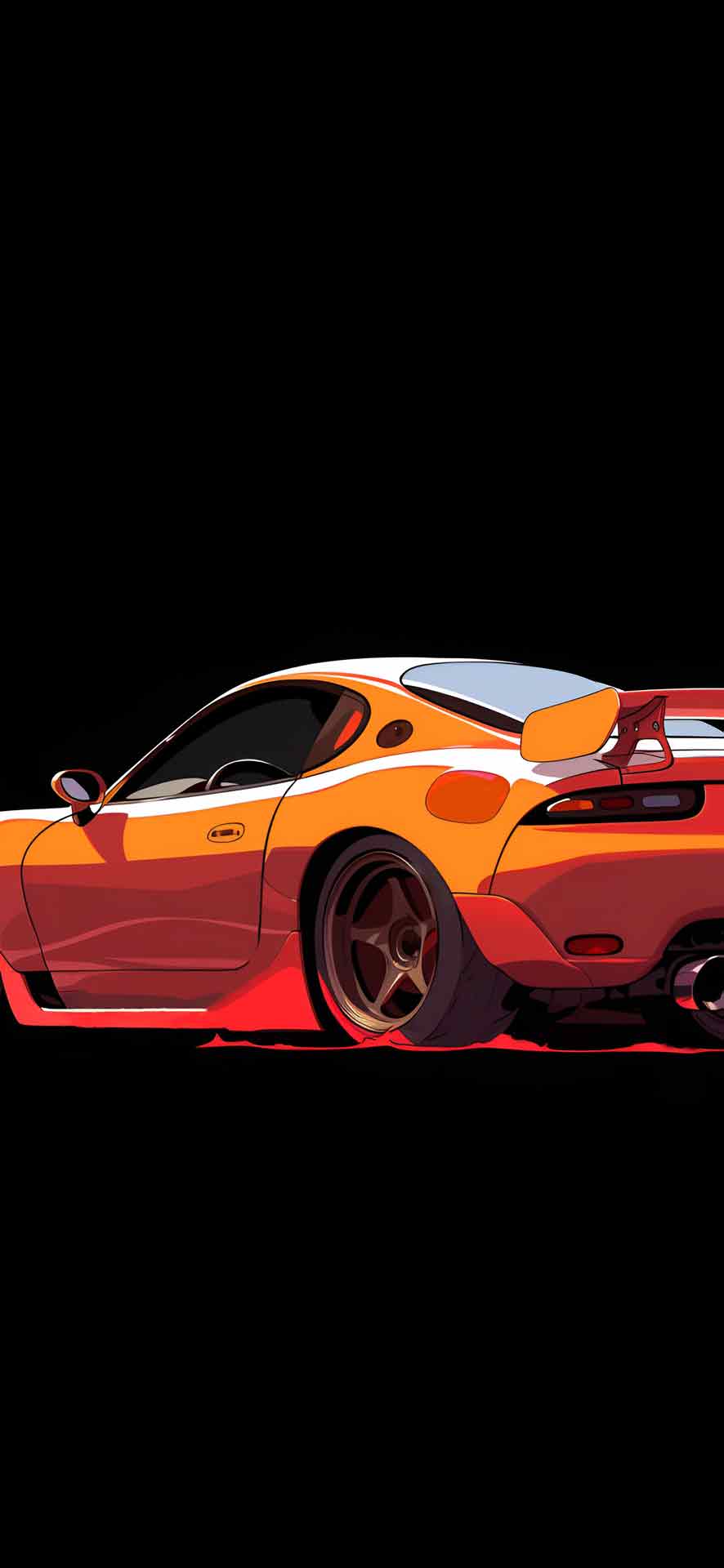 马自达 RX-7 黑色 AMOLED 壁纸