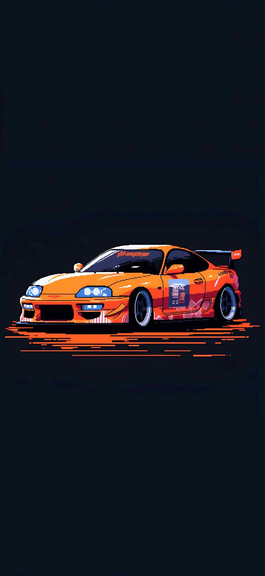 丰田 SUPRA 像素艺术壁纸