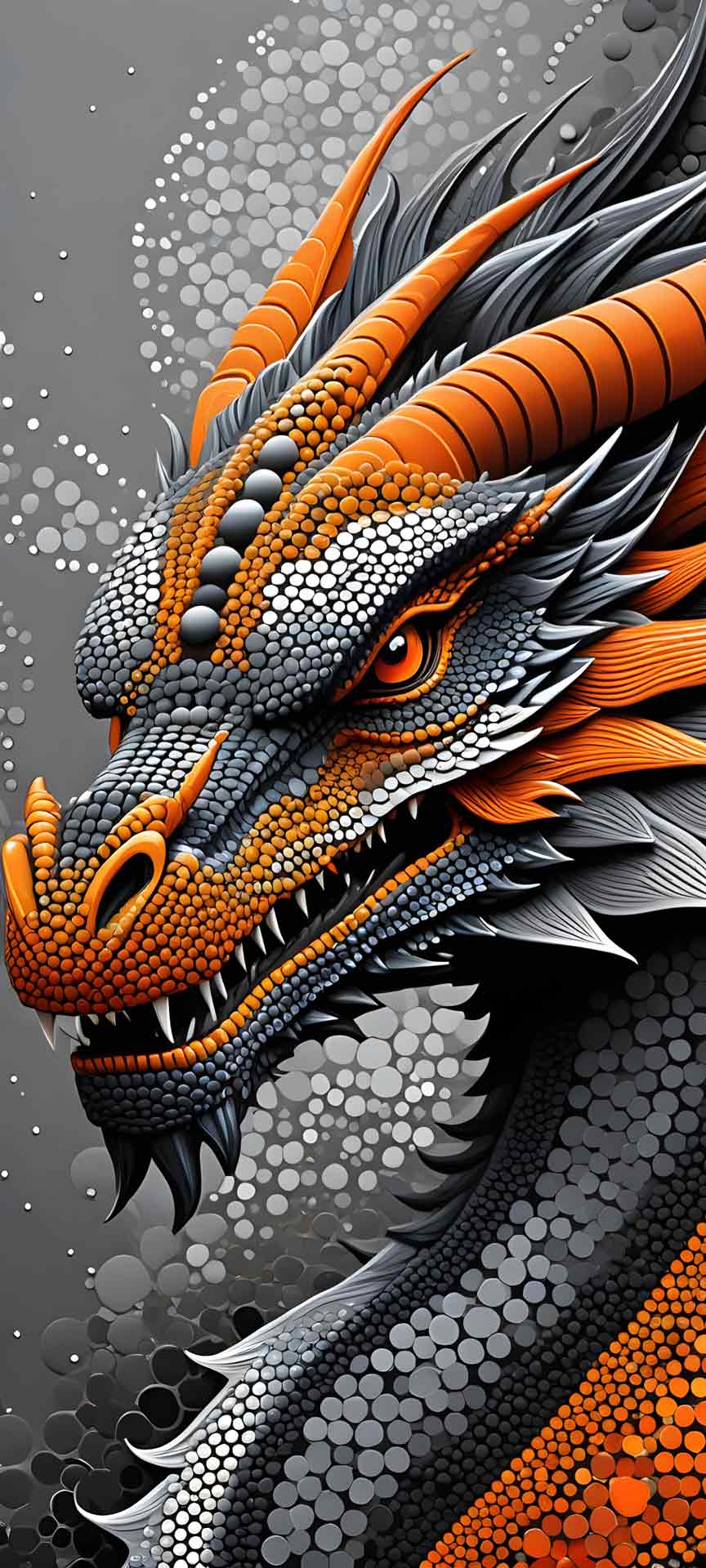 iPhone 橙色龙壁纸 03