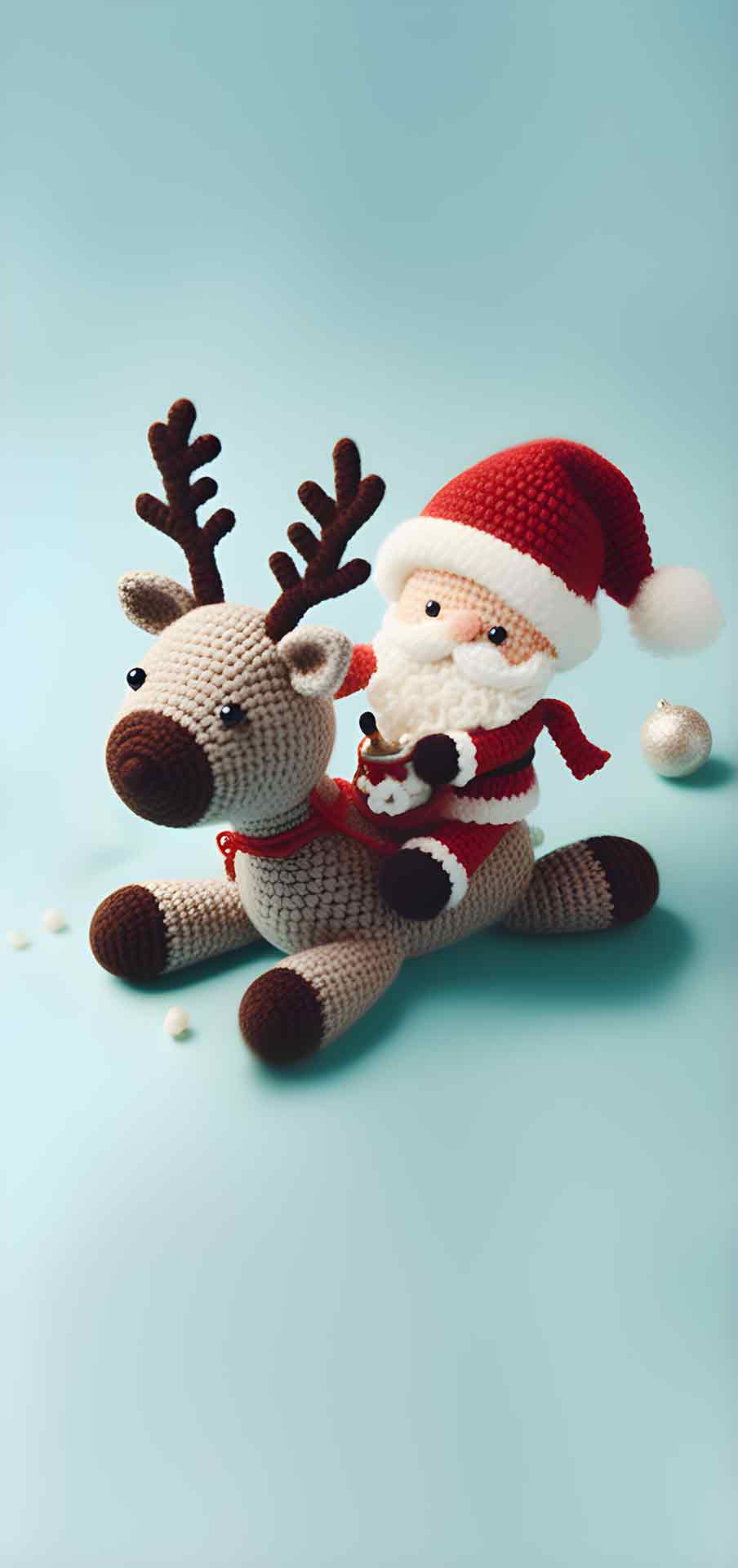 圣诞老人骑着驯鹿壁纸 06