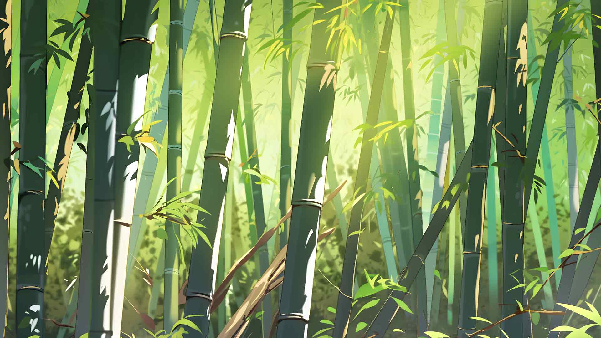 唯美竹林桌面壁纸