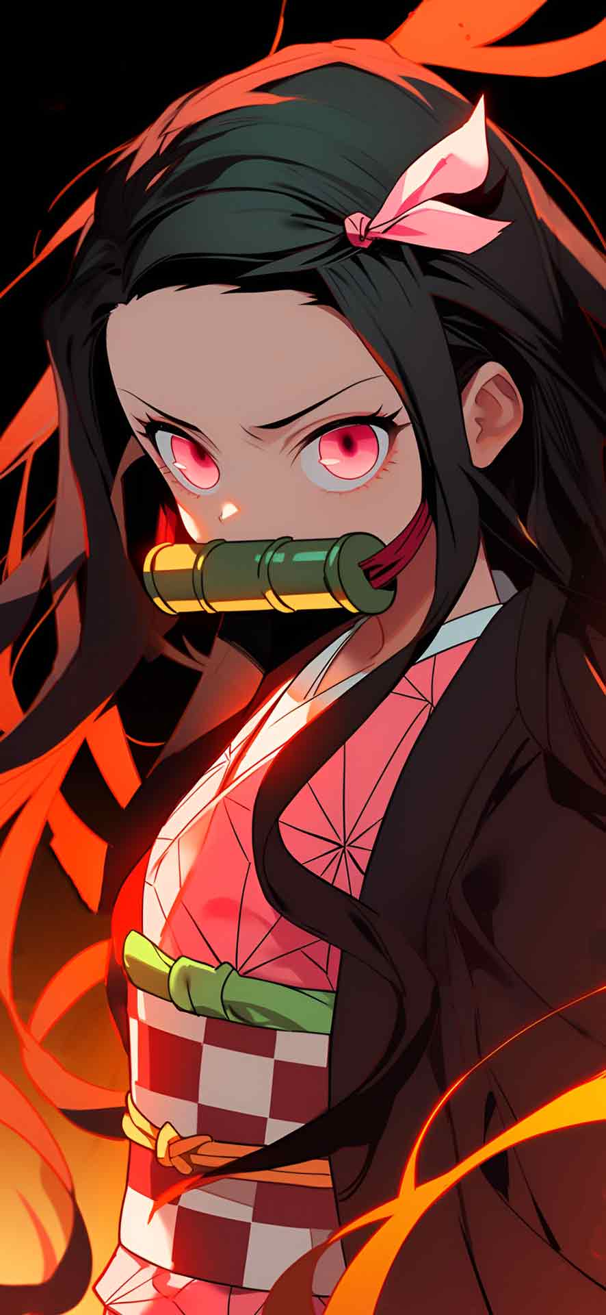 鬼灭之刃愤怒的灶门祢豆子壁纸