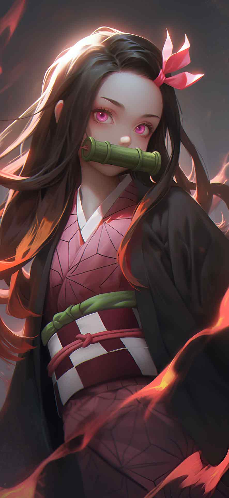 鬼灭之刃美丽的炉门祢豆子艺术壁纸