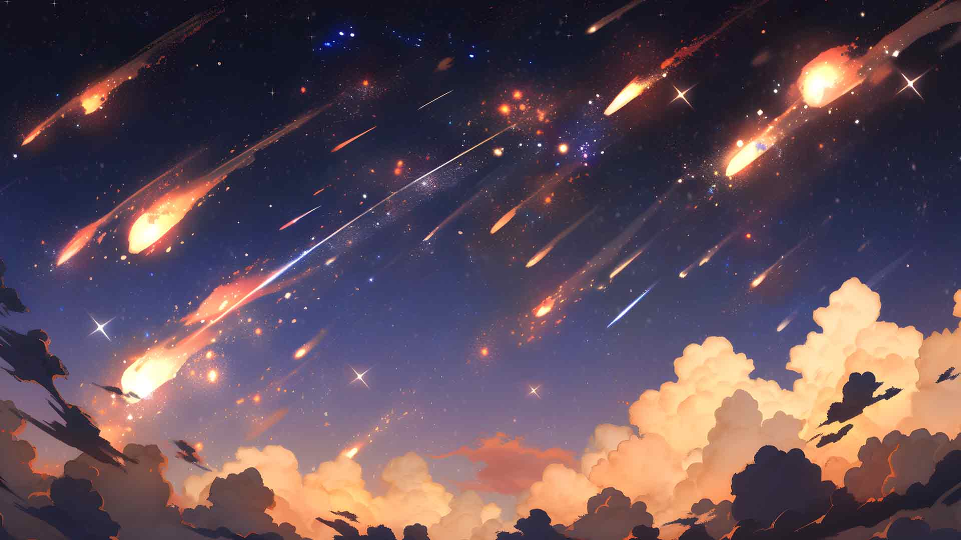 飞行的彗星云桌面壁纸