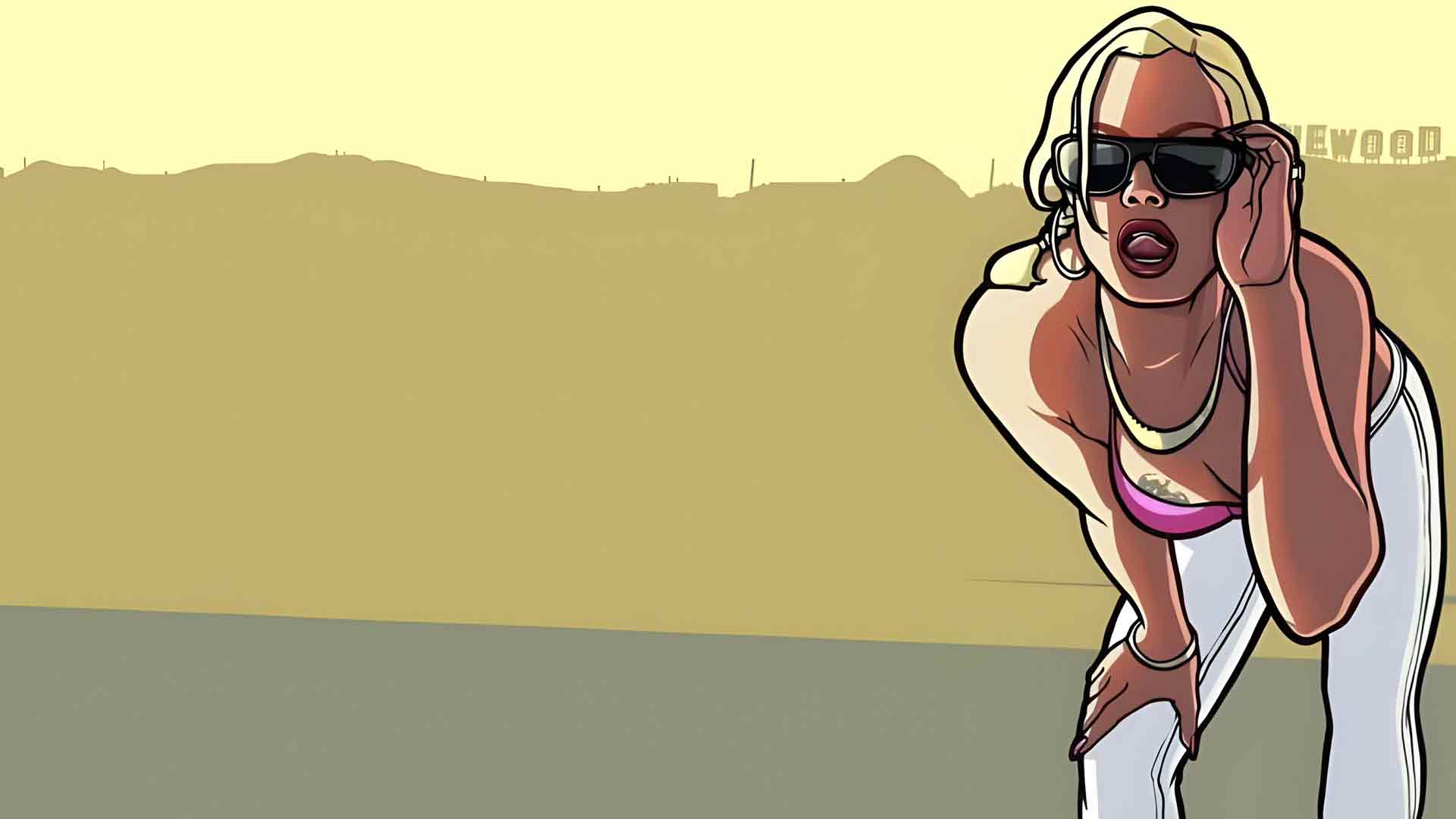 GTA SAN ANDREAS 女孩米色桌面壁纸