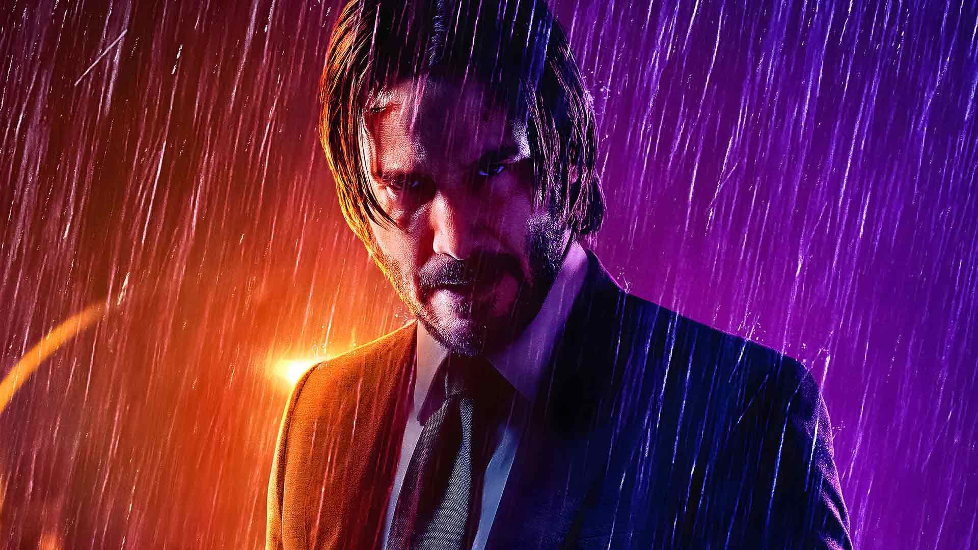 约翰威克橙色和紫色桌面壁纸