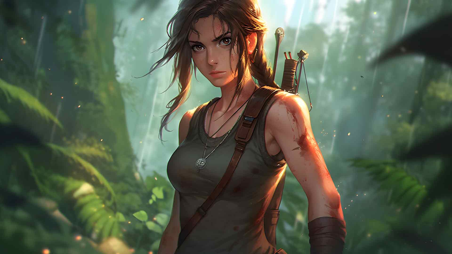 丛林中的劳拉·克劳馥桌面壁纸