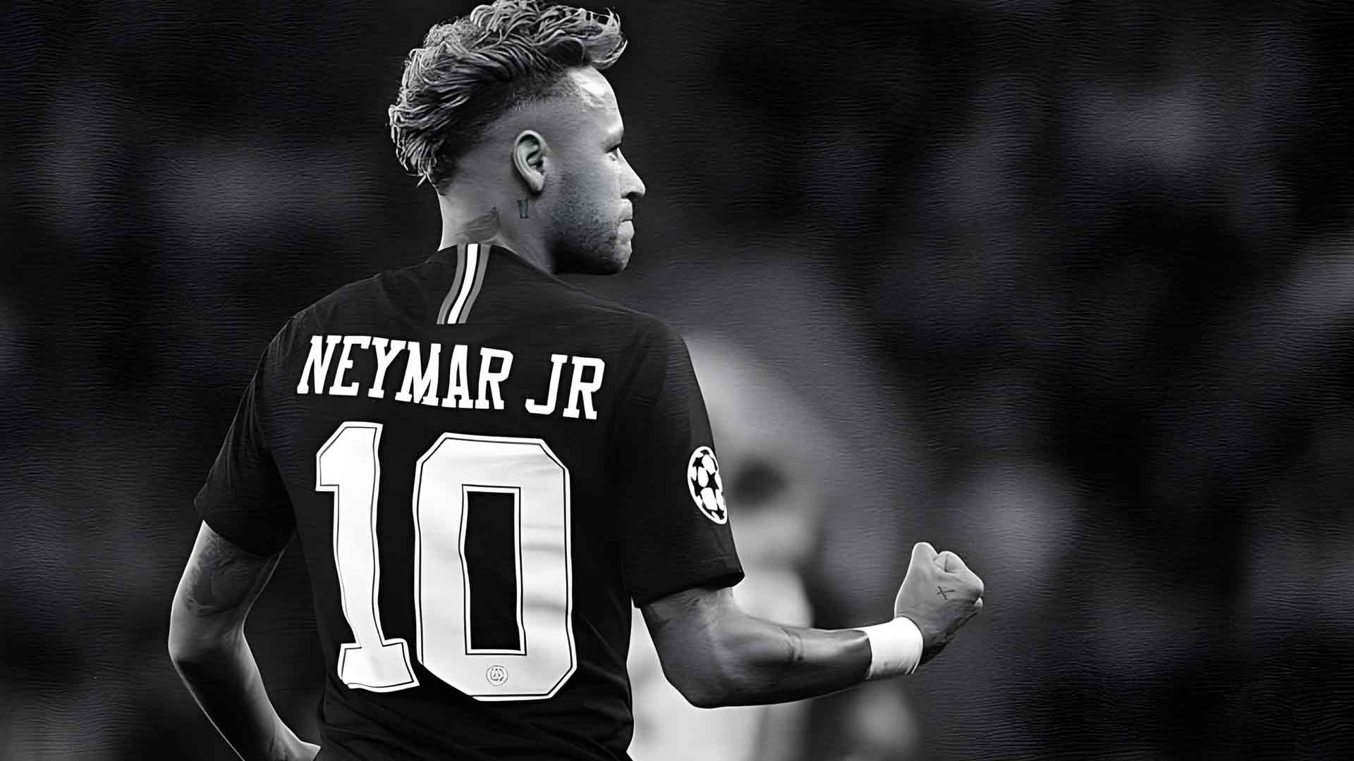 NEYMAR PSG 黑白桌面壁纸