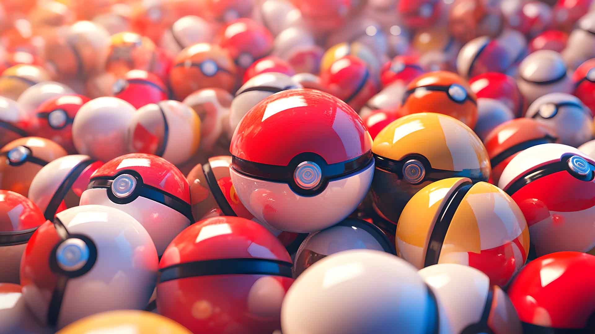 口袋妖怪 POKEBALL 图案桌面壁纸
