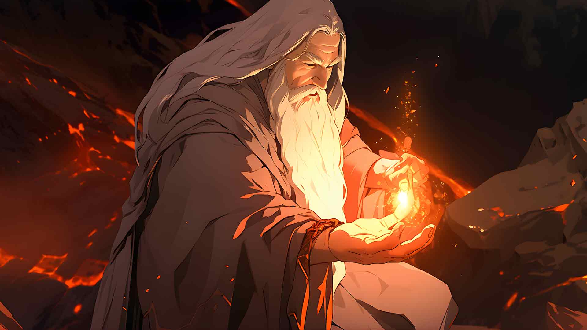 魔法师施展魔法桌面壁纸
