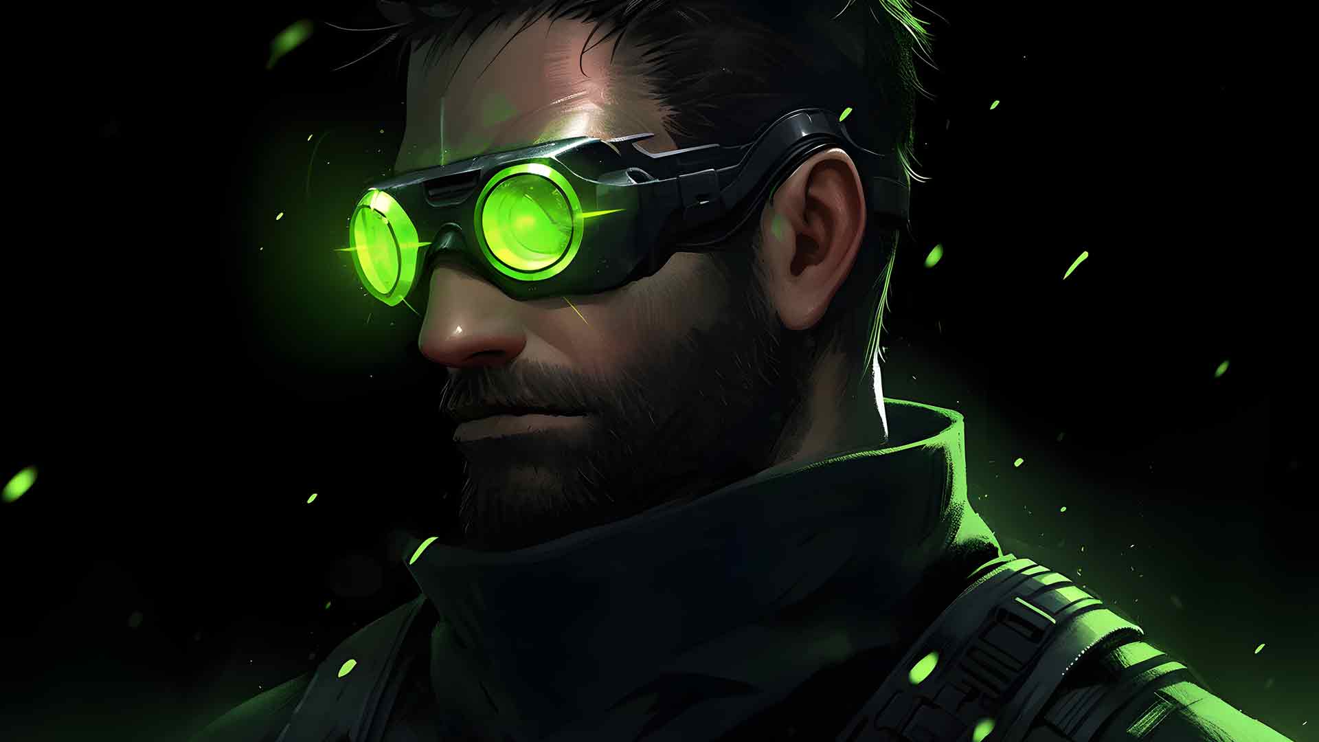 细胞分裂 SAM FISHER 绿眼镜桌面壁纸