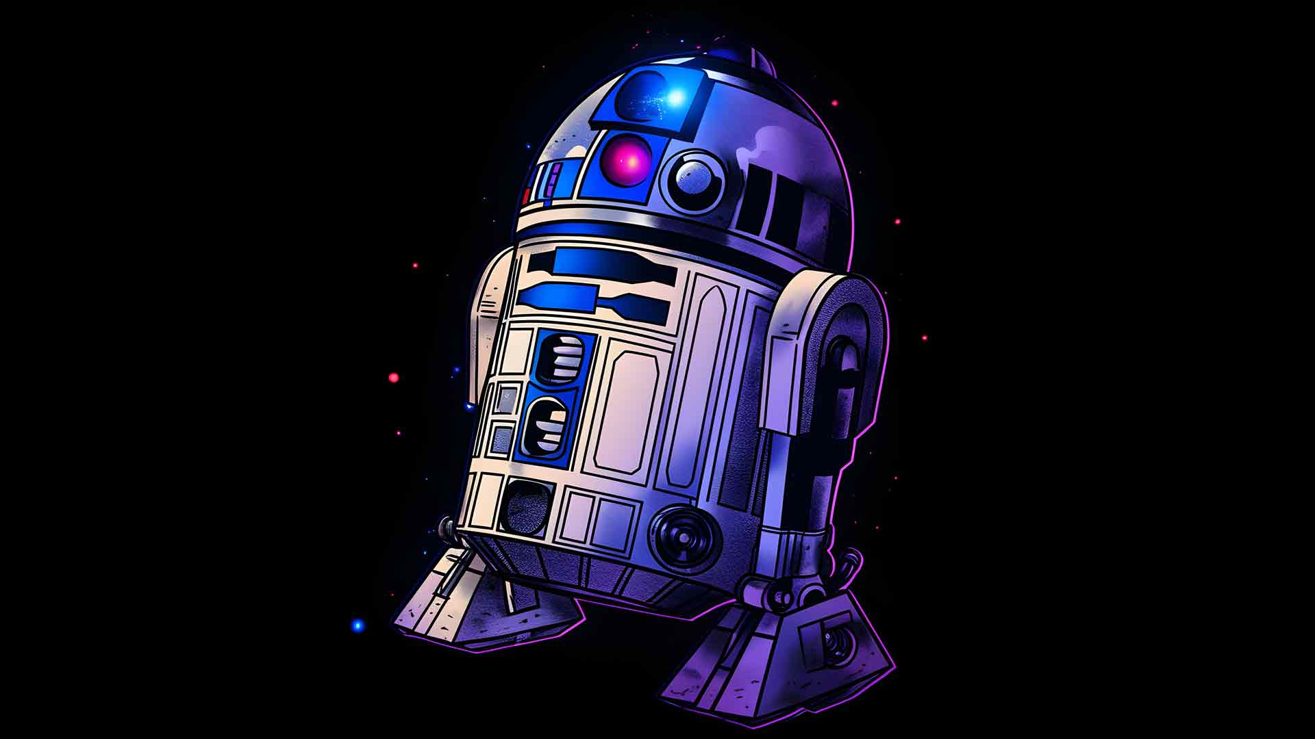 星球大战 R2-D2 黑色桌面壁纸