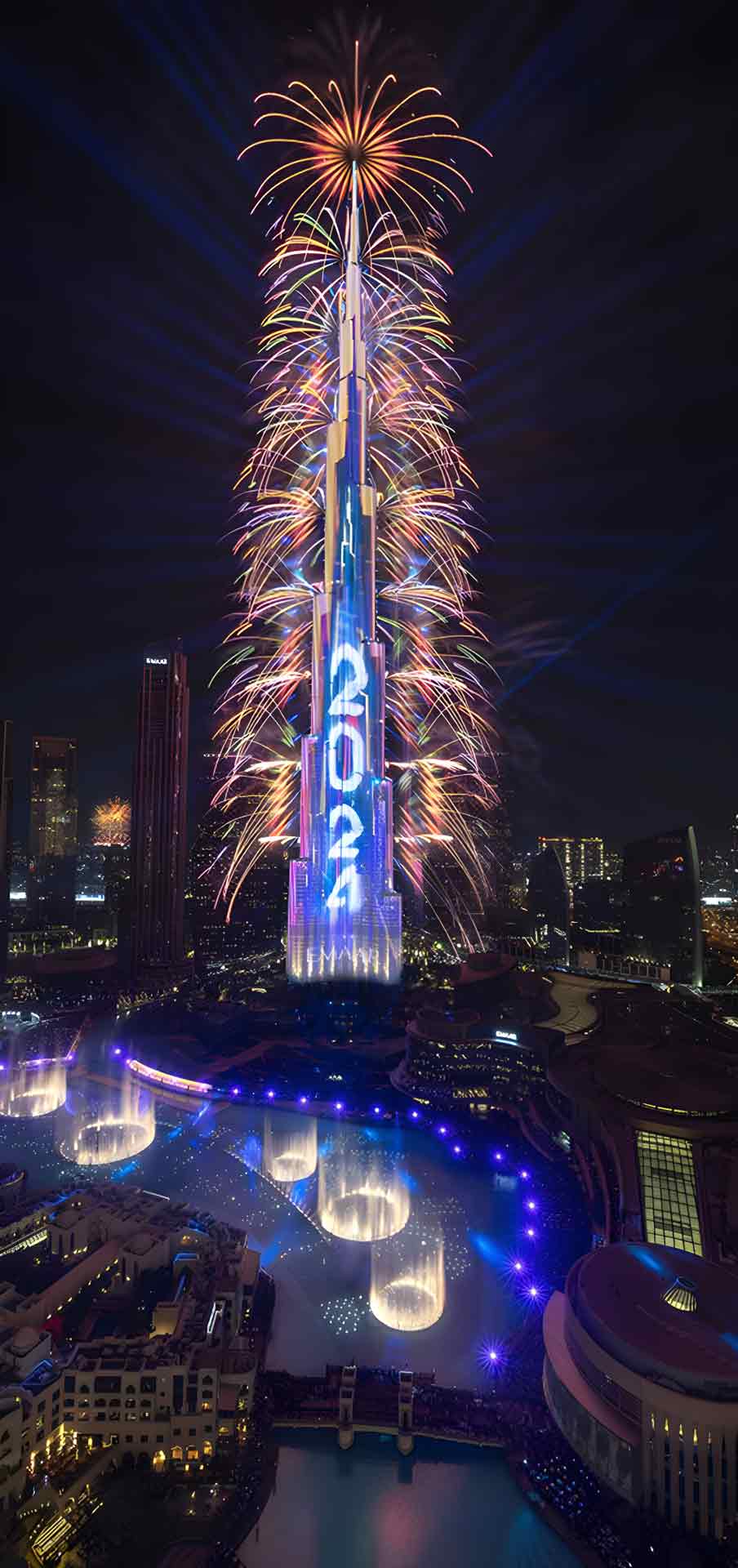 迪拜 2024 年新年烟花壁纸 01