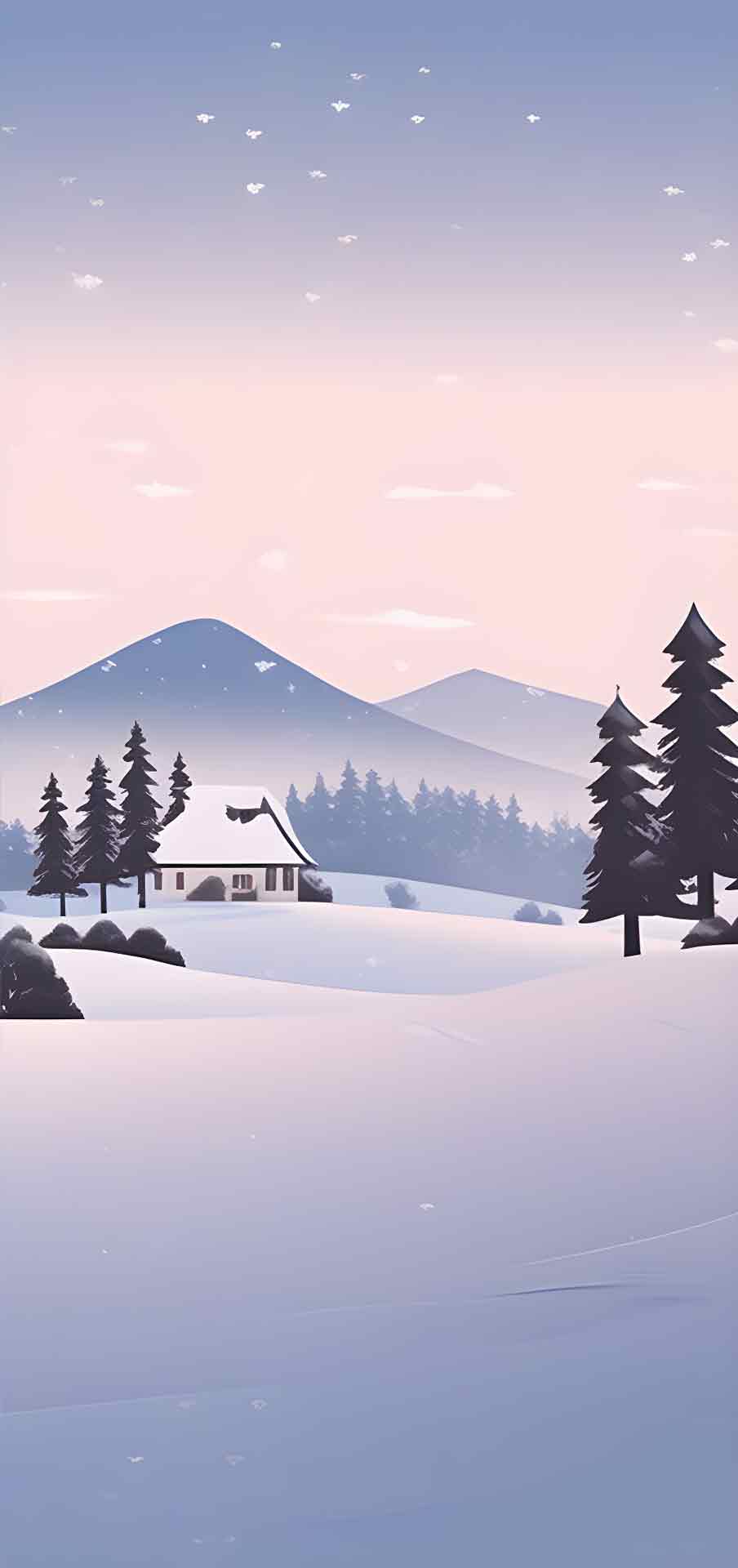 iPhone 和 Android 的雪景壁纸 07