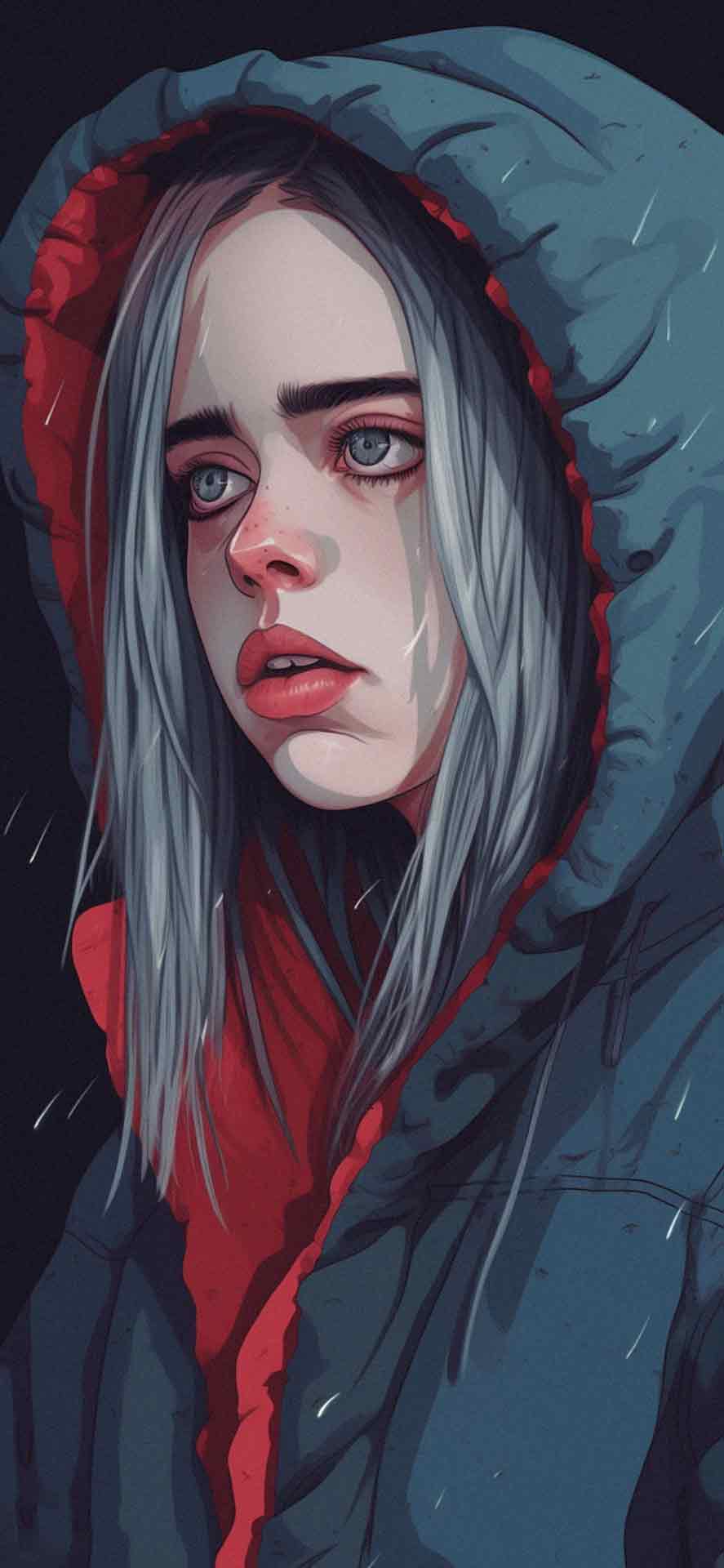 比莉·艾利什 (BILLIE EILISH) 穿夹克艺术壁纸