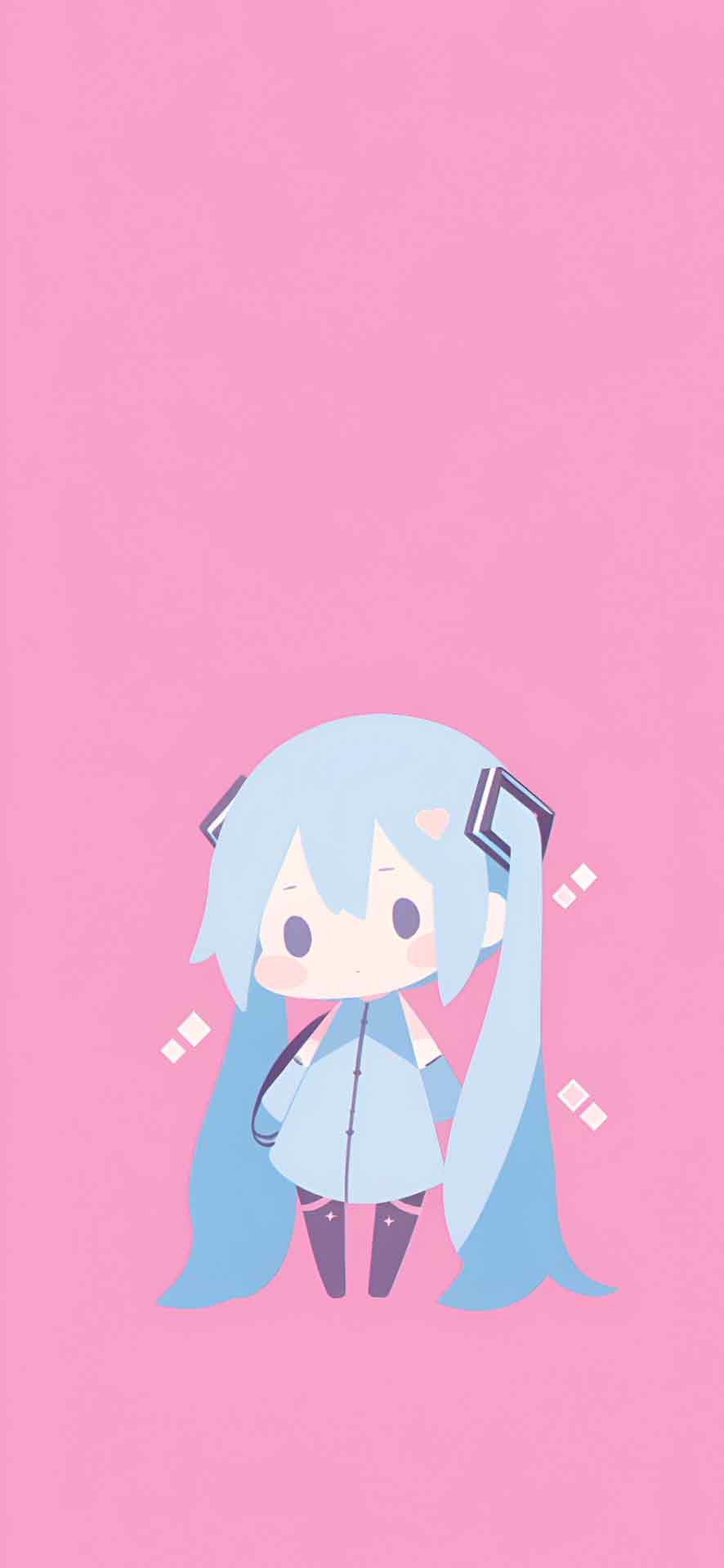 可爱的初音未来粉红色壁纸