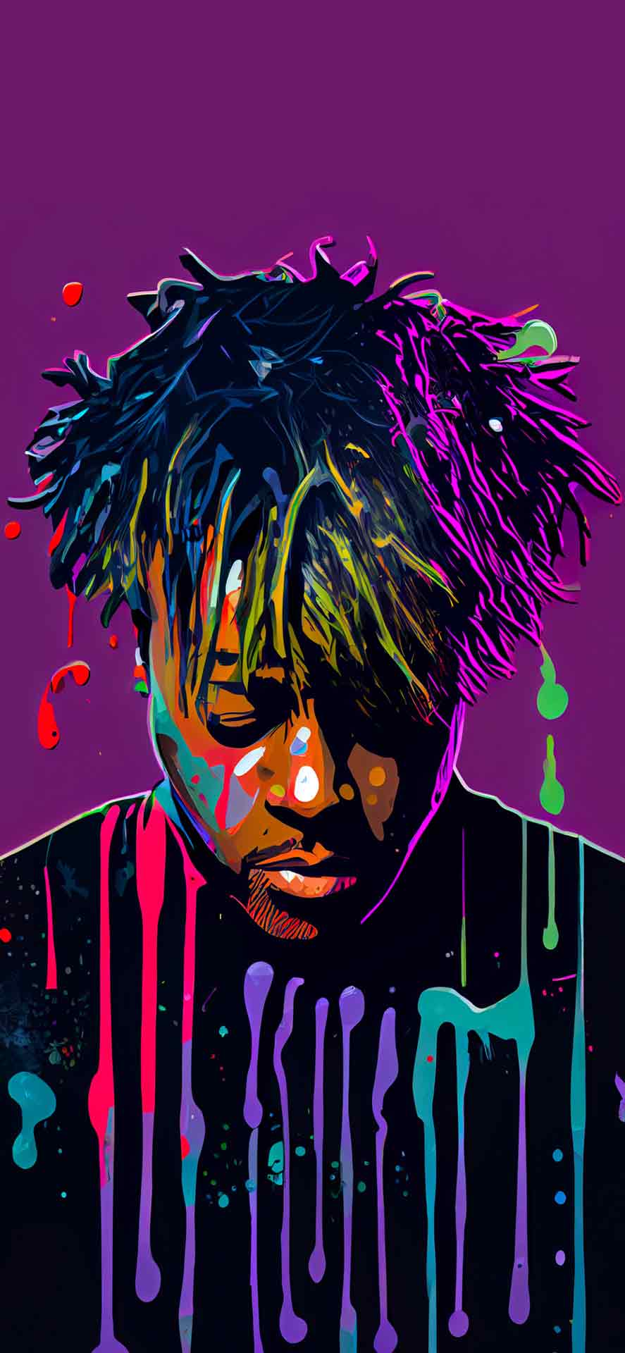 JUICE WRLD 艺术紫色壁纸
