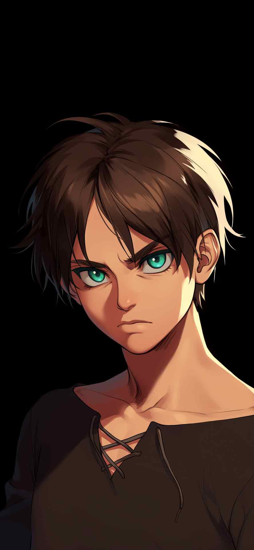 AOT RREN YEAGER 黑色壁纸