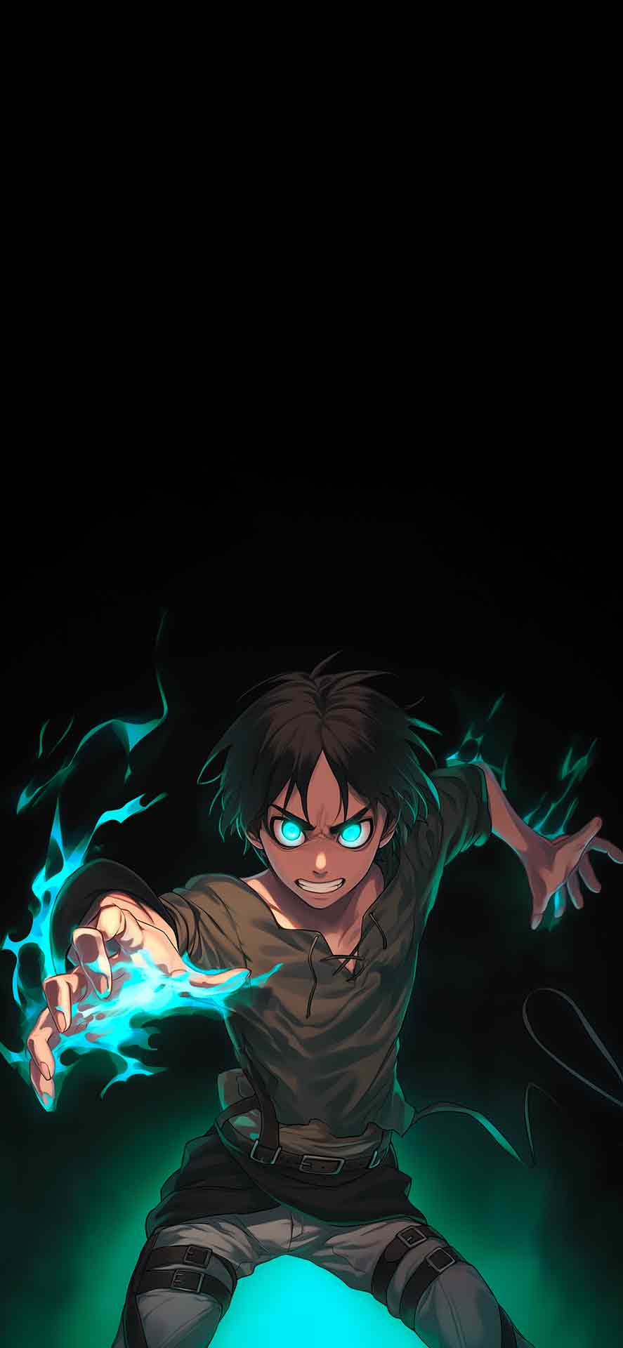 狂战士艾伦·耶格尔黑色壁纸