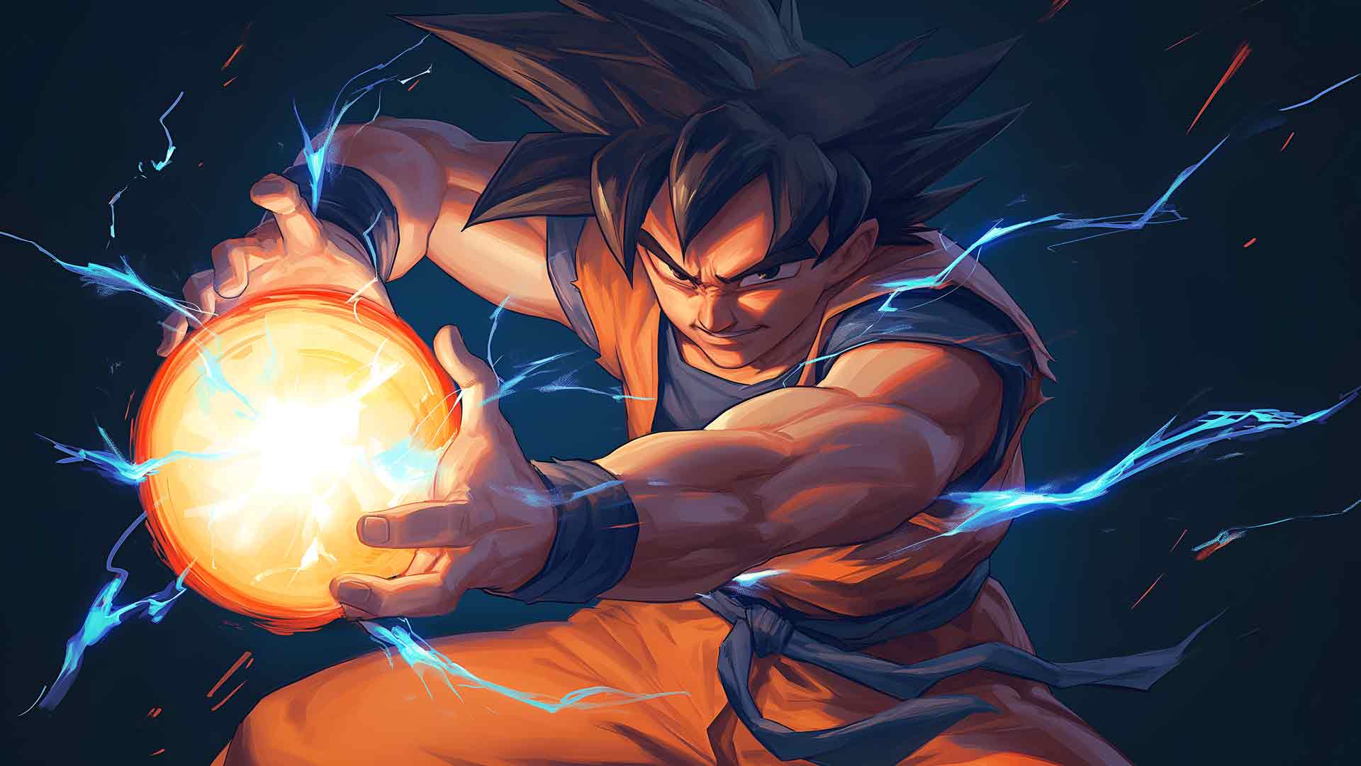 龙珠孙悟空与火球桌面壁纸