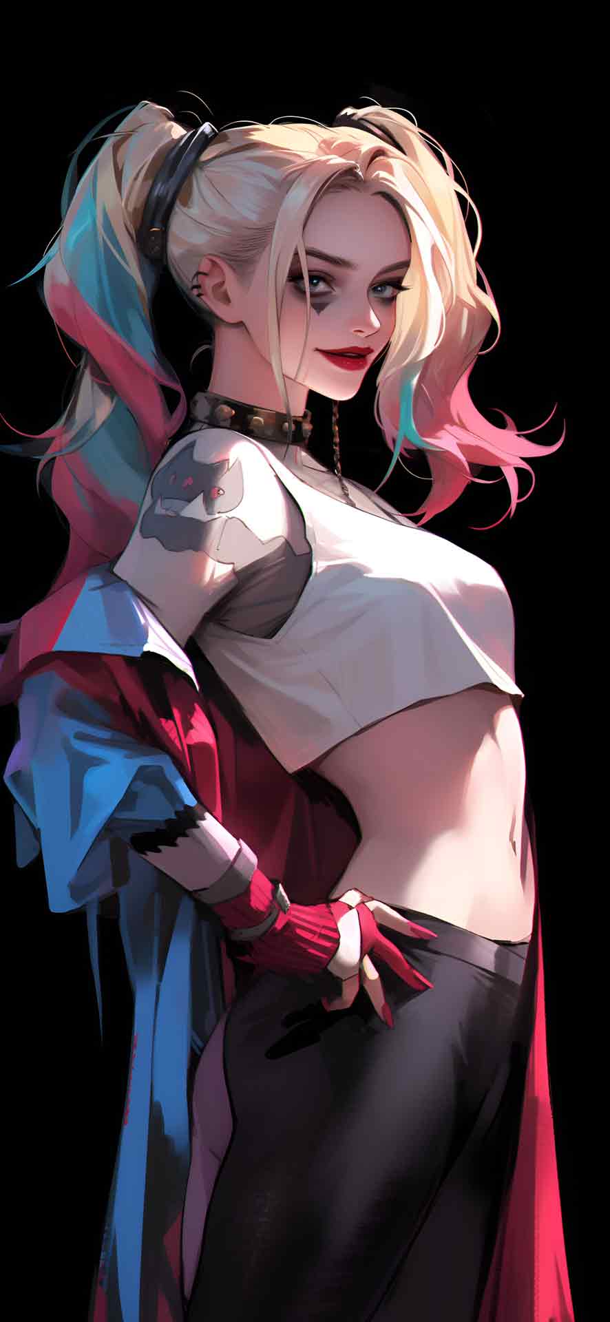 哈雷·奎因黑色背景壁纸