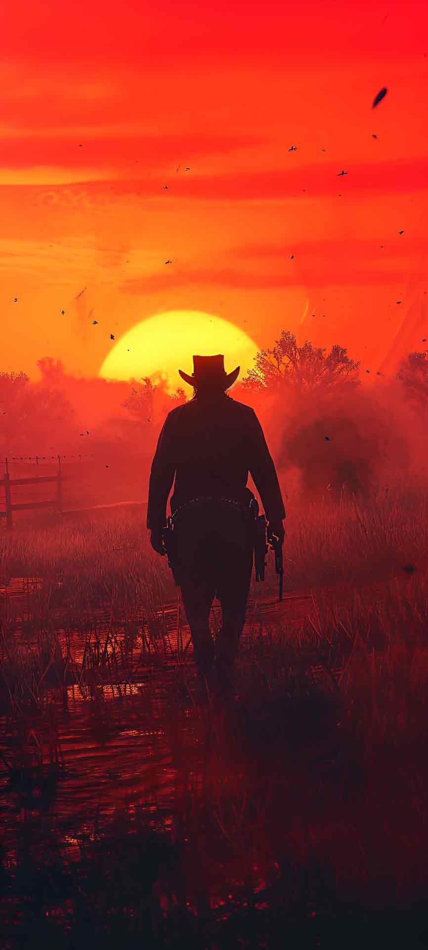 RDR2 唯美日落壁纸