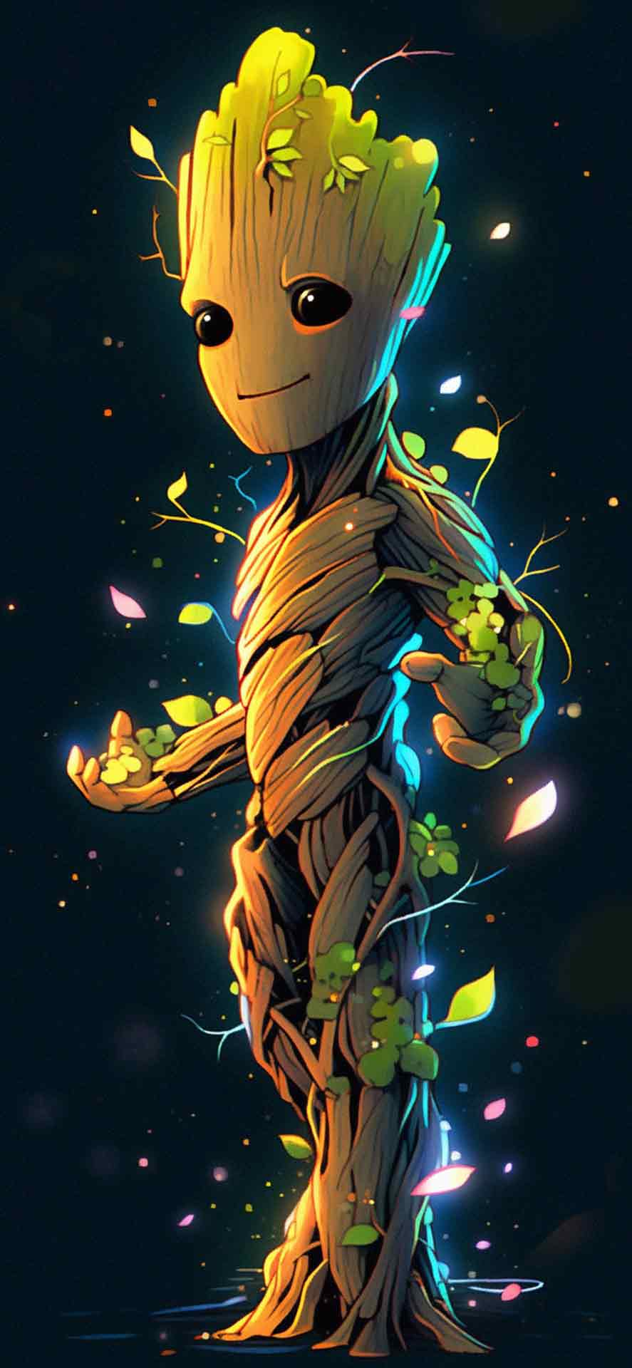 年轻的格鲁特黑暗壁纸