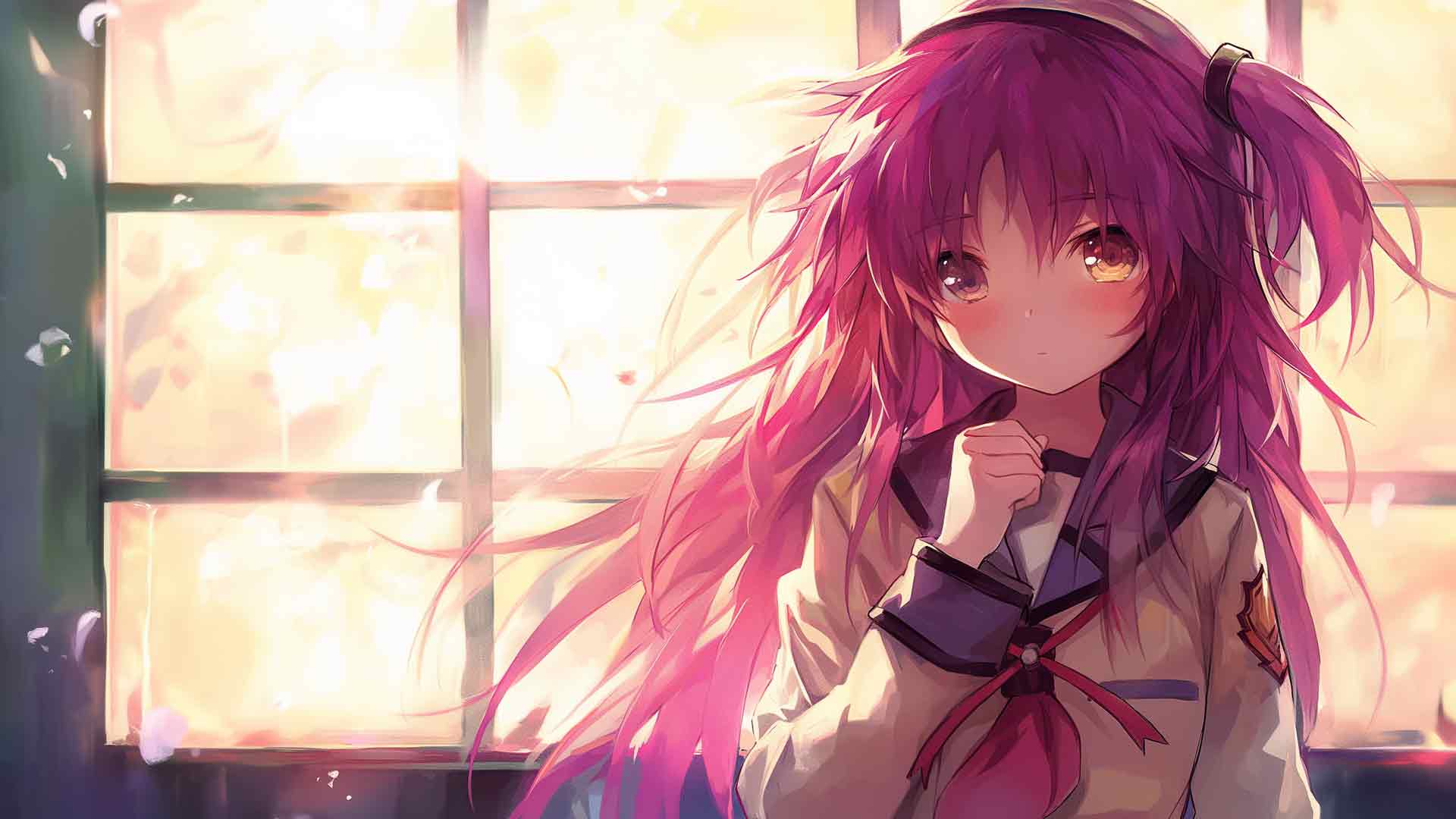 ANGEL BEATS 可爱的 YURI NAKAMURA 桌面壁纸