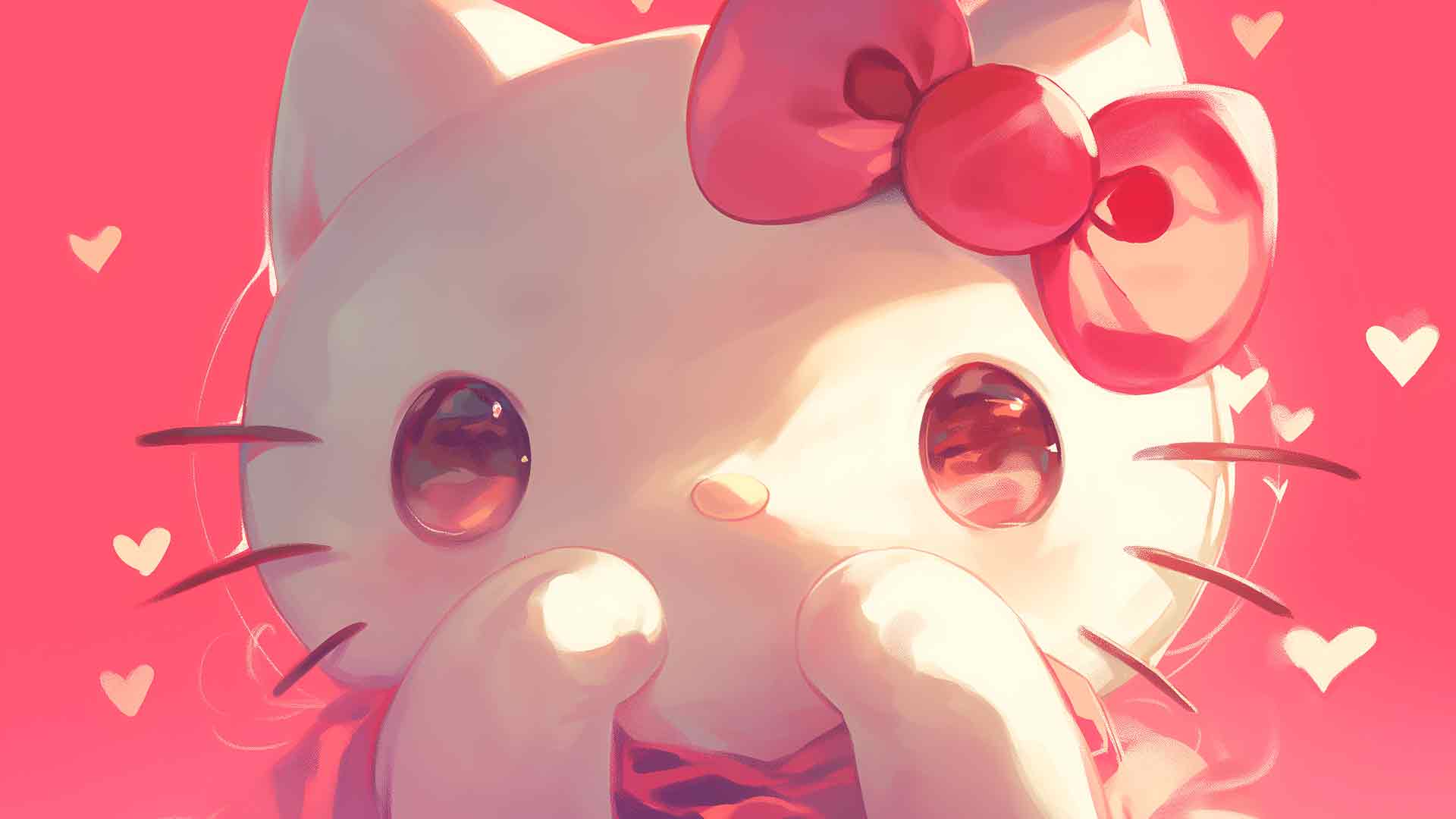 HELLO KITTY 粉红色桌面壁纸