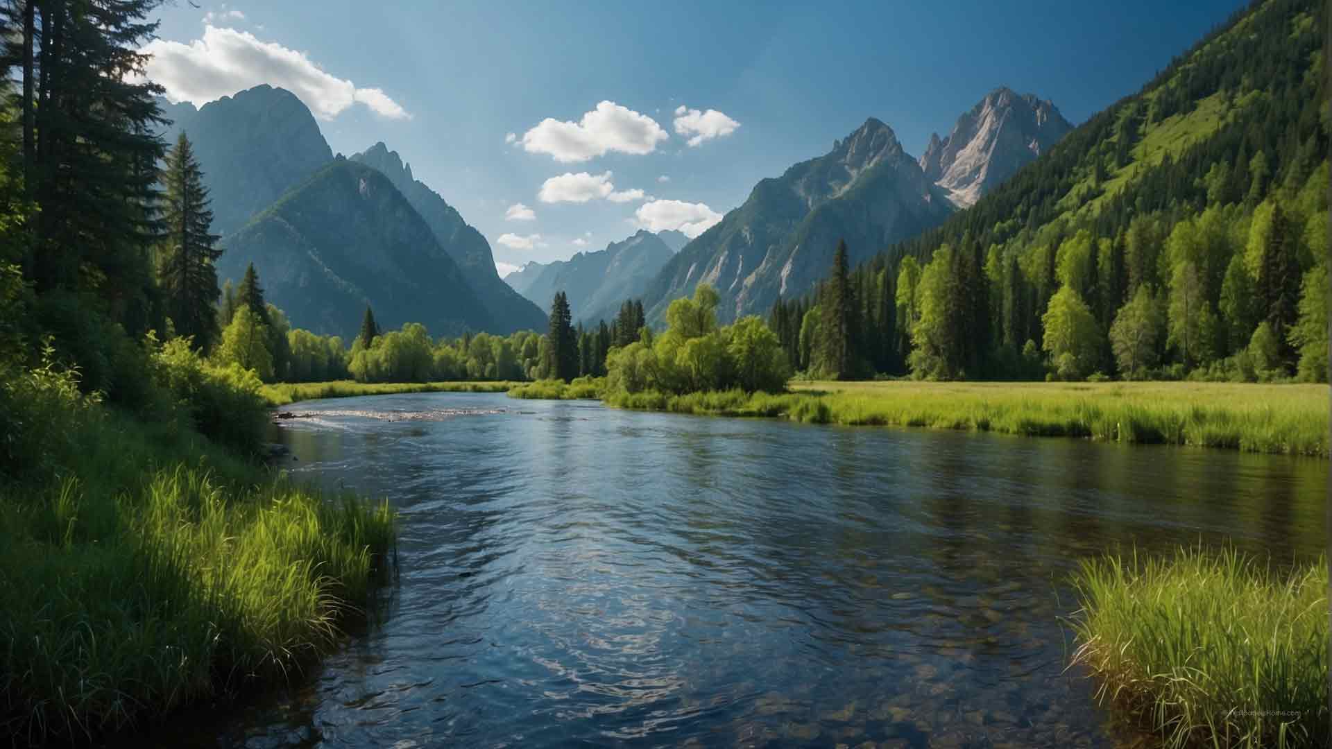 MacBook 山 湖 森林