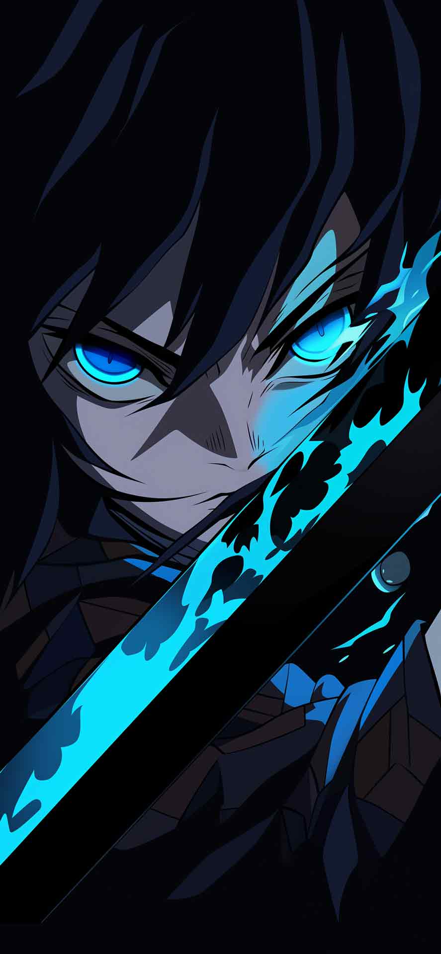 霓虹义勇富冈鬼灭之刃壁纸