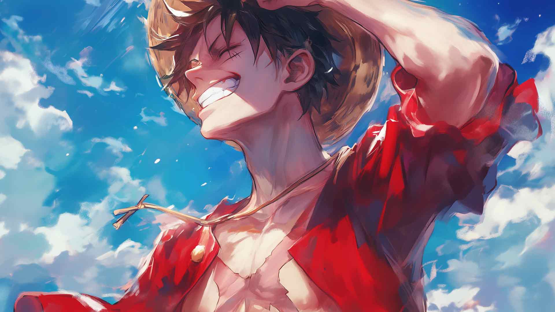 海贼王 搞笑 猴子 D. 路飞 绘画桌面壁纸