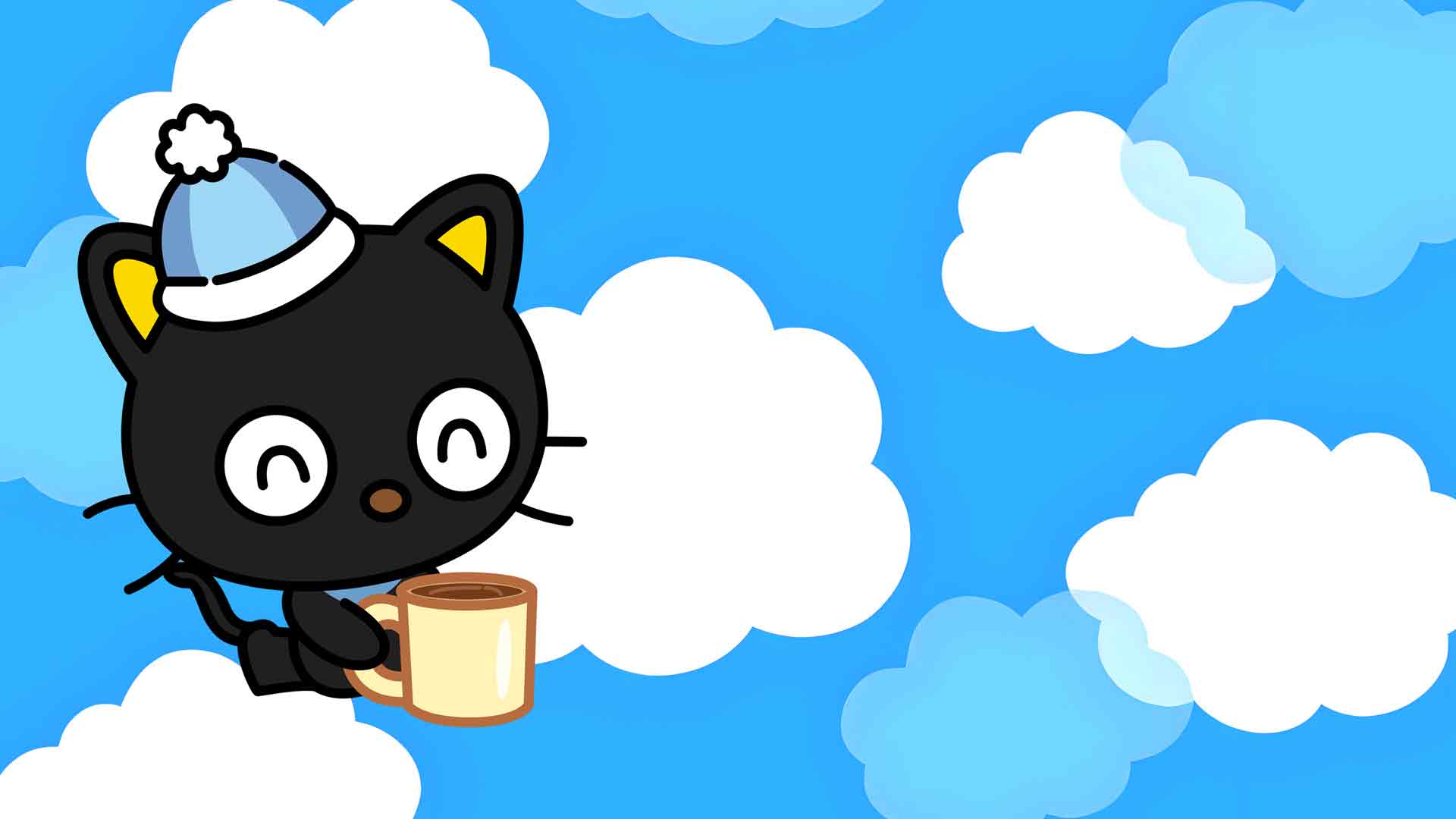 三丽鸥巧克力猫在云桌面壁纸