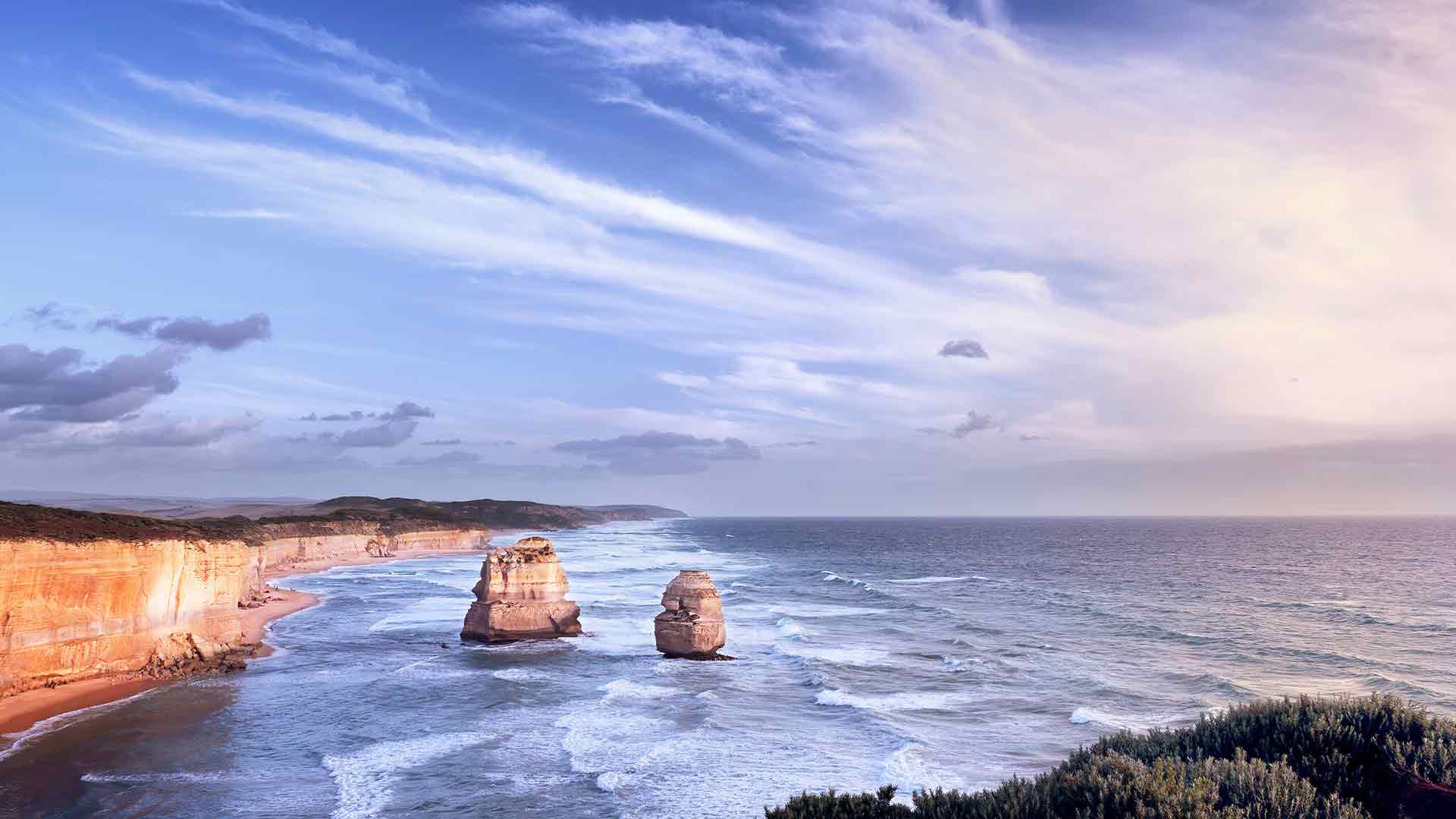 风暴国家公园太平洋海滩海景 4k