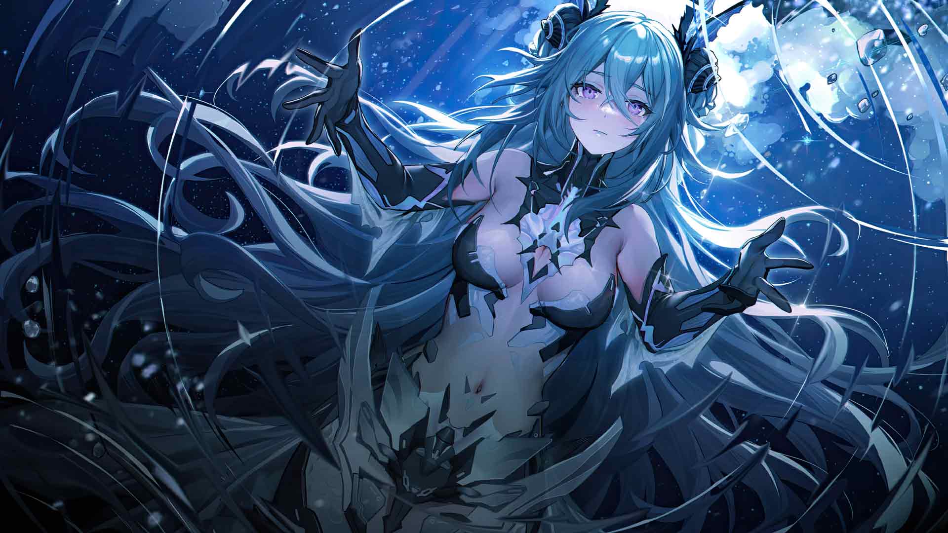 长发飘逸的卡列尼娜壁纸，游戏《战双帕弥什》动漫插画壁纸图片