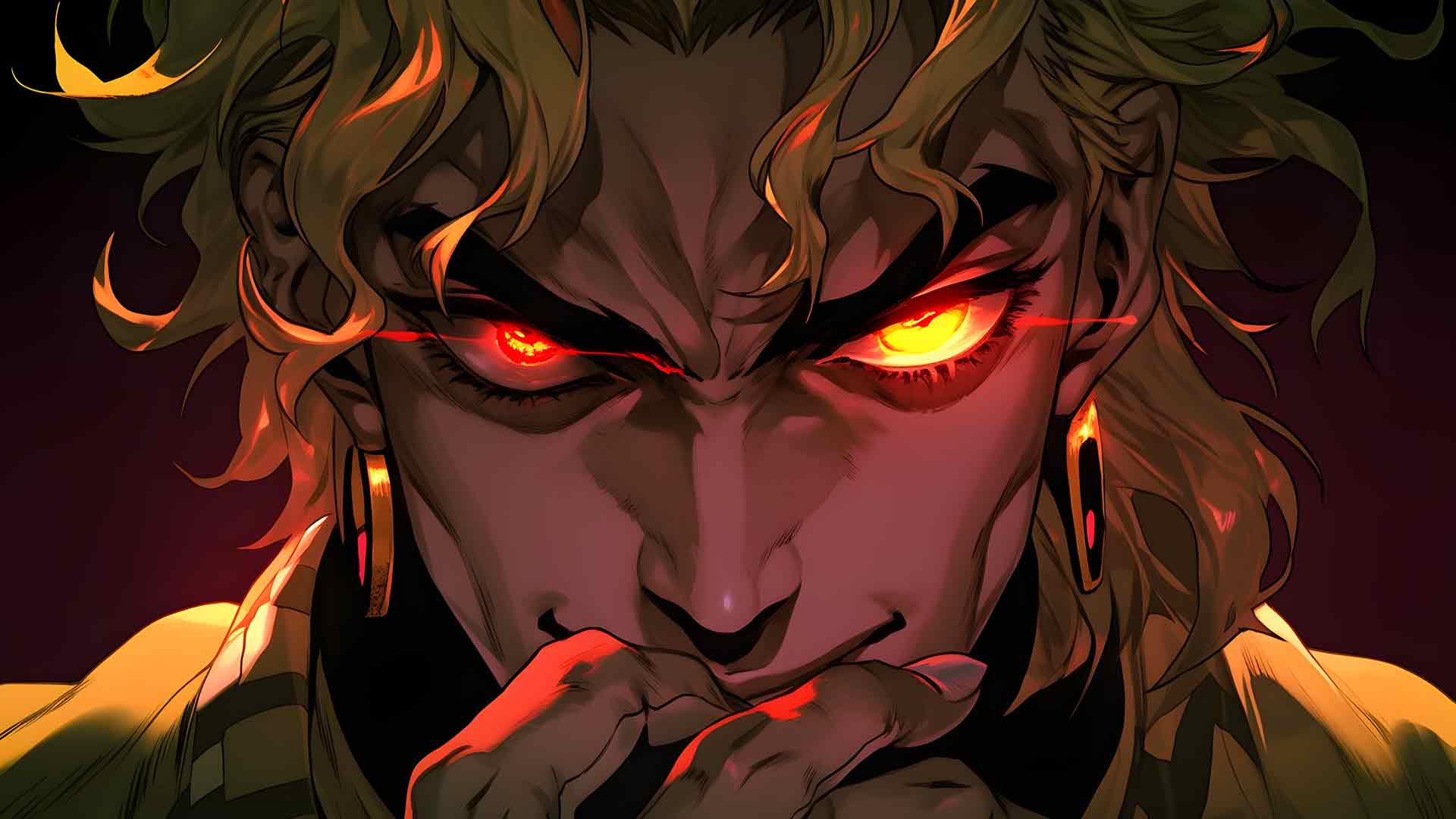DIO 发光眼睛 JOJO的奇妙冒险动漫桌面壁纸